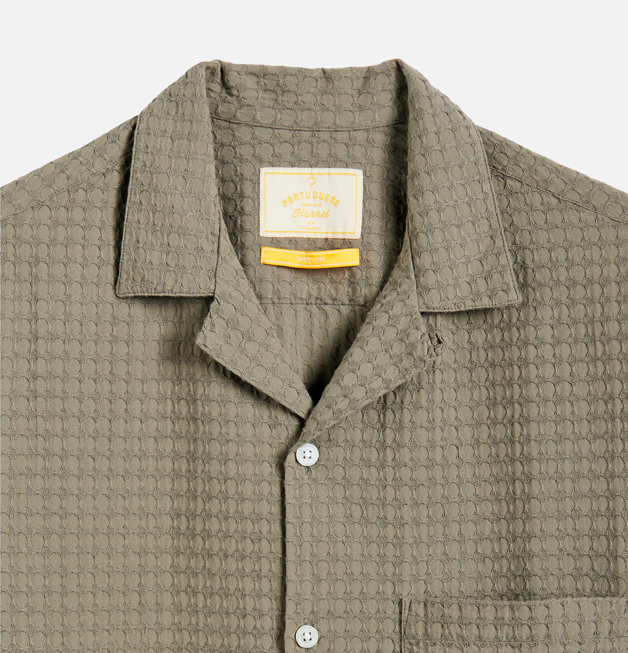 Portuguese Flannel Chemise Favo Kaki