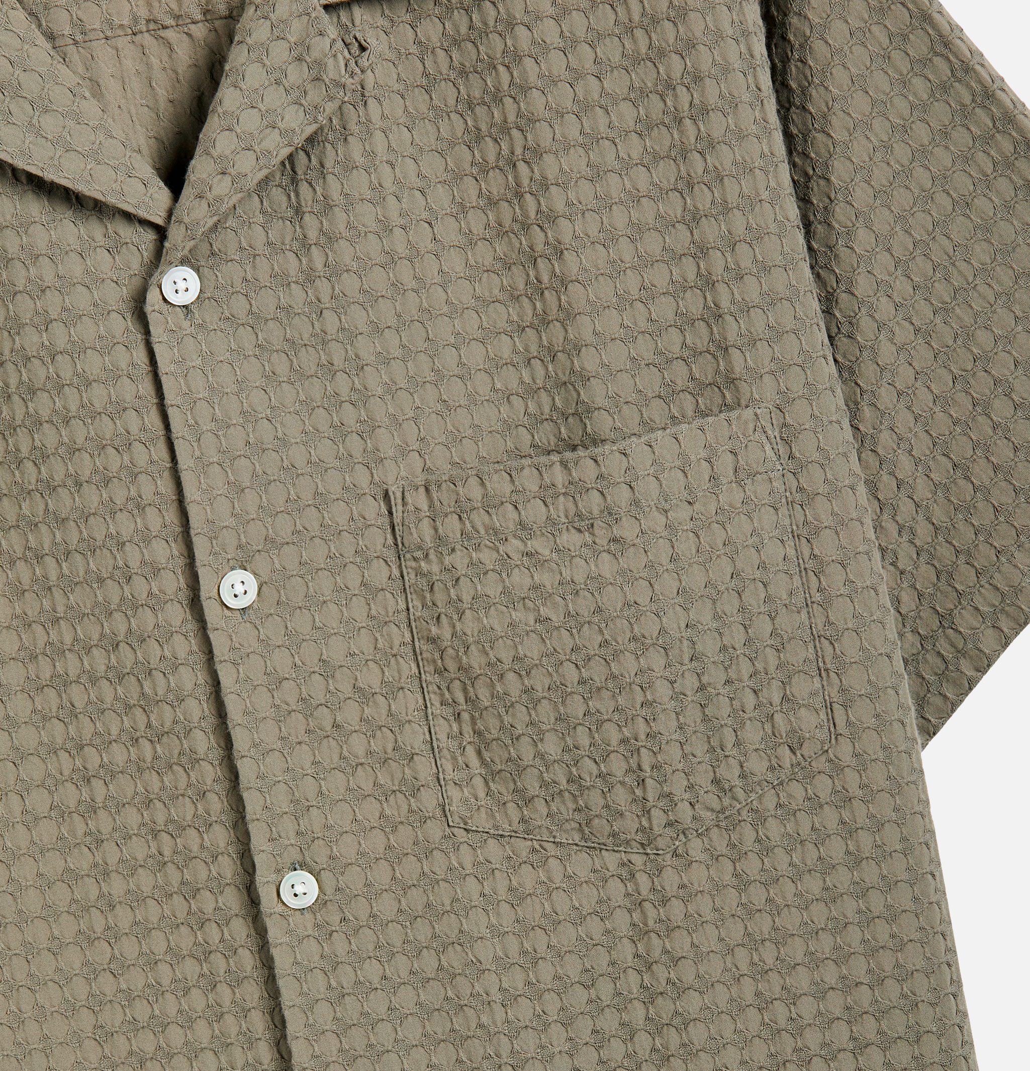Portuguese Flannel Chemise Favo Kaki