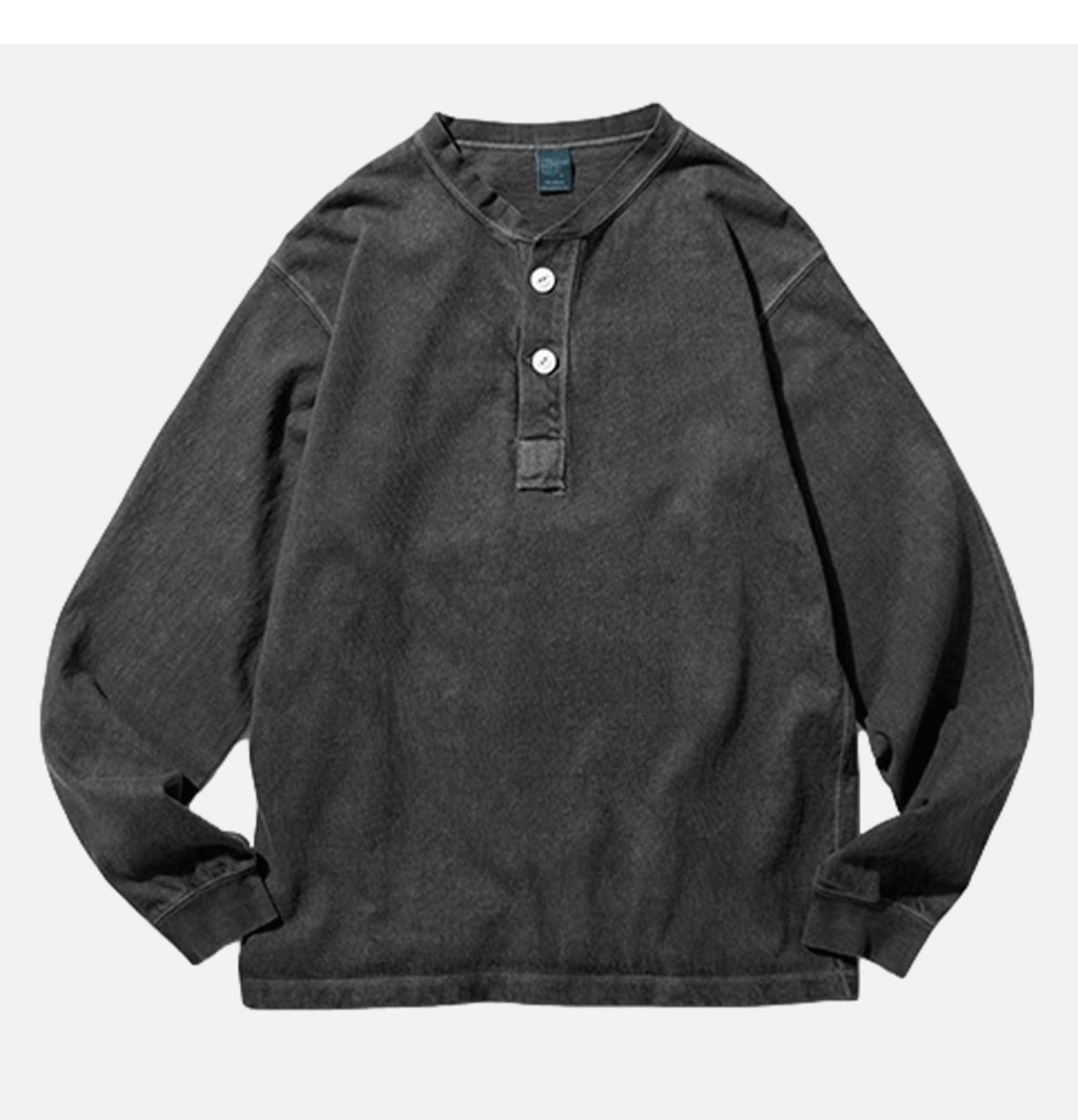 Good On Ls Heavy Henley Tee Noir