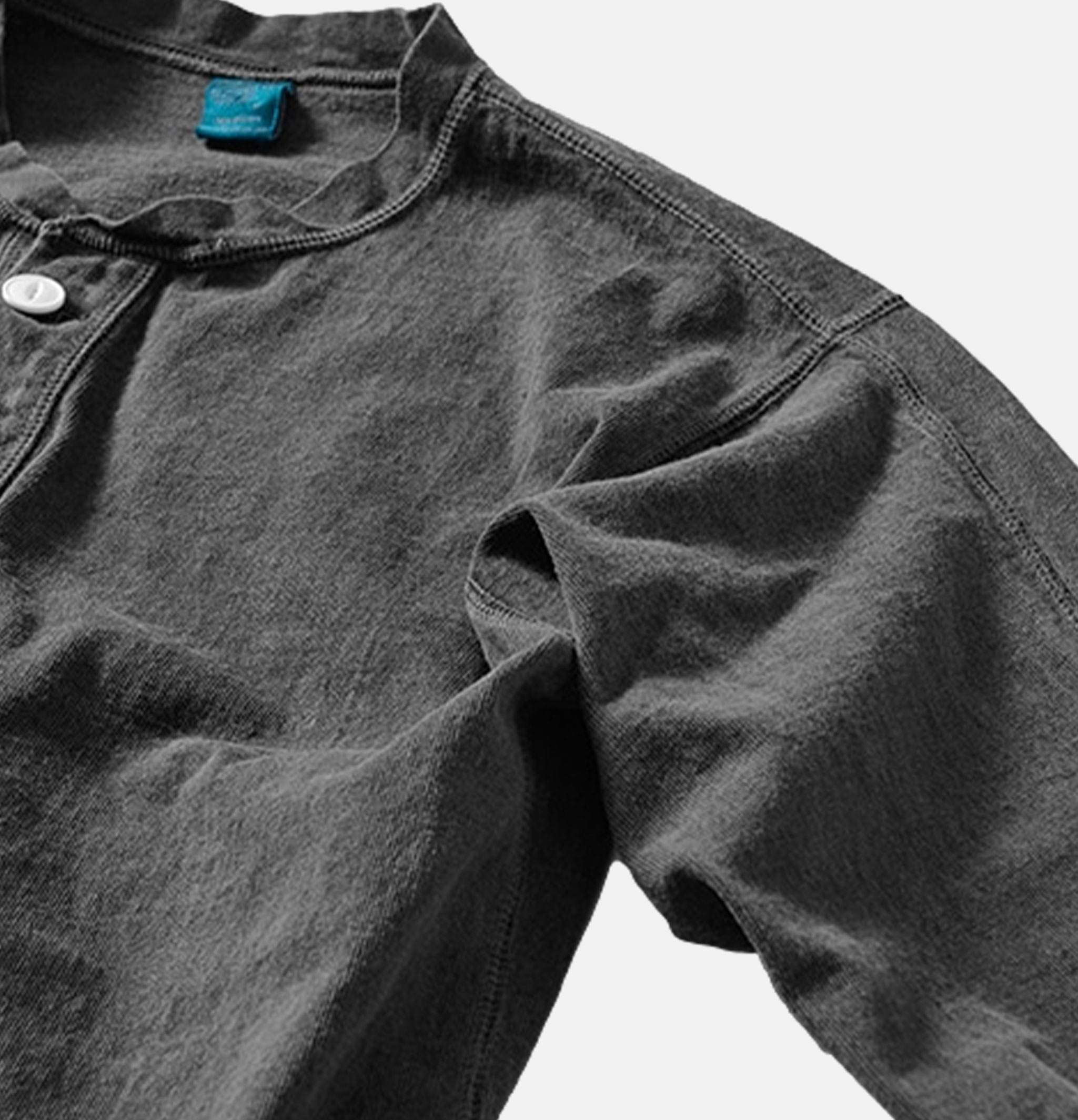 Good On Ls Heavy Henley Tee Noir