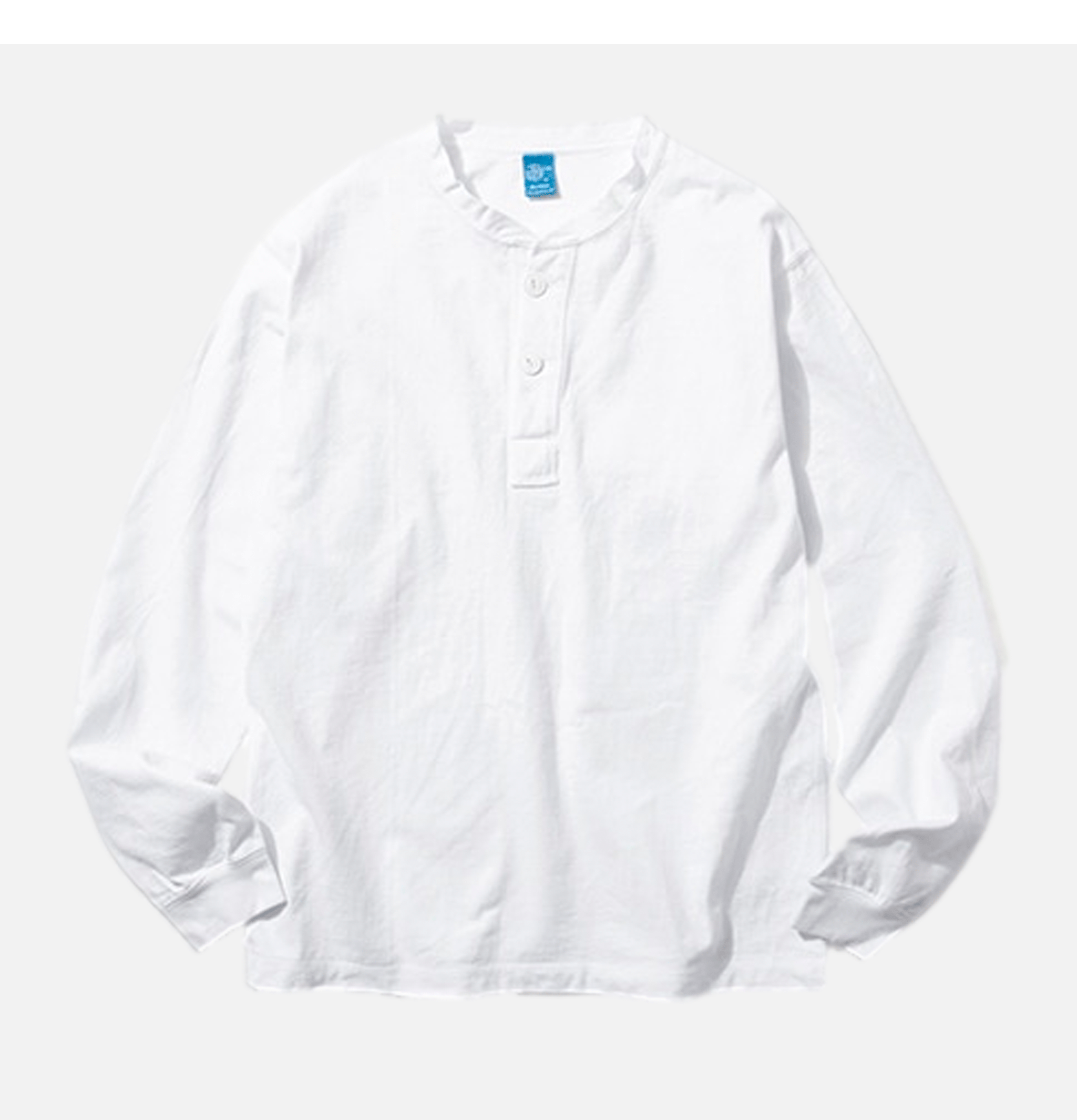 Good On Ls Heavy Henley Tee Blanc
