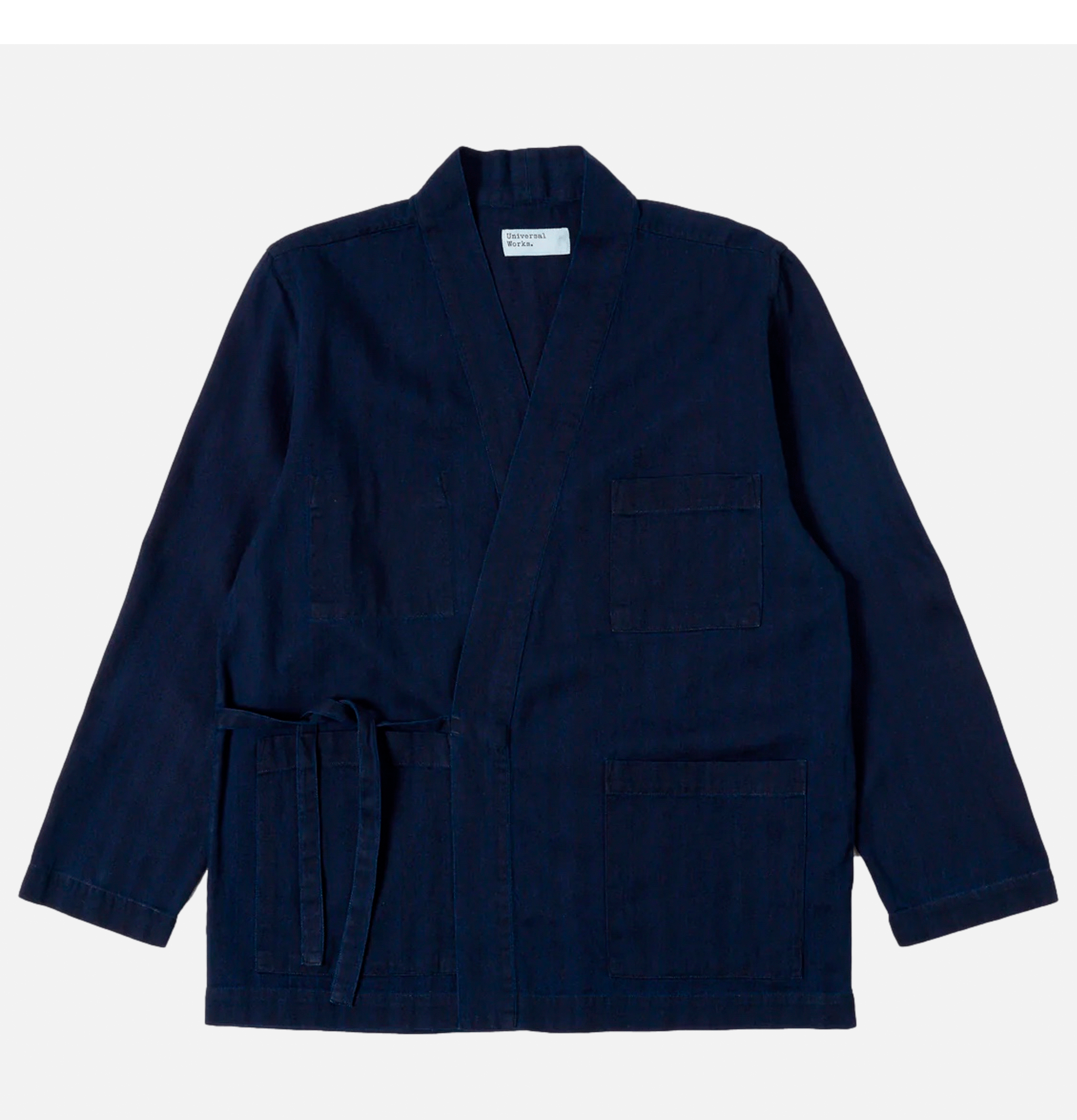 Universal Works Veste Kyoto à Chevrons Indigo