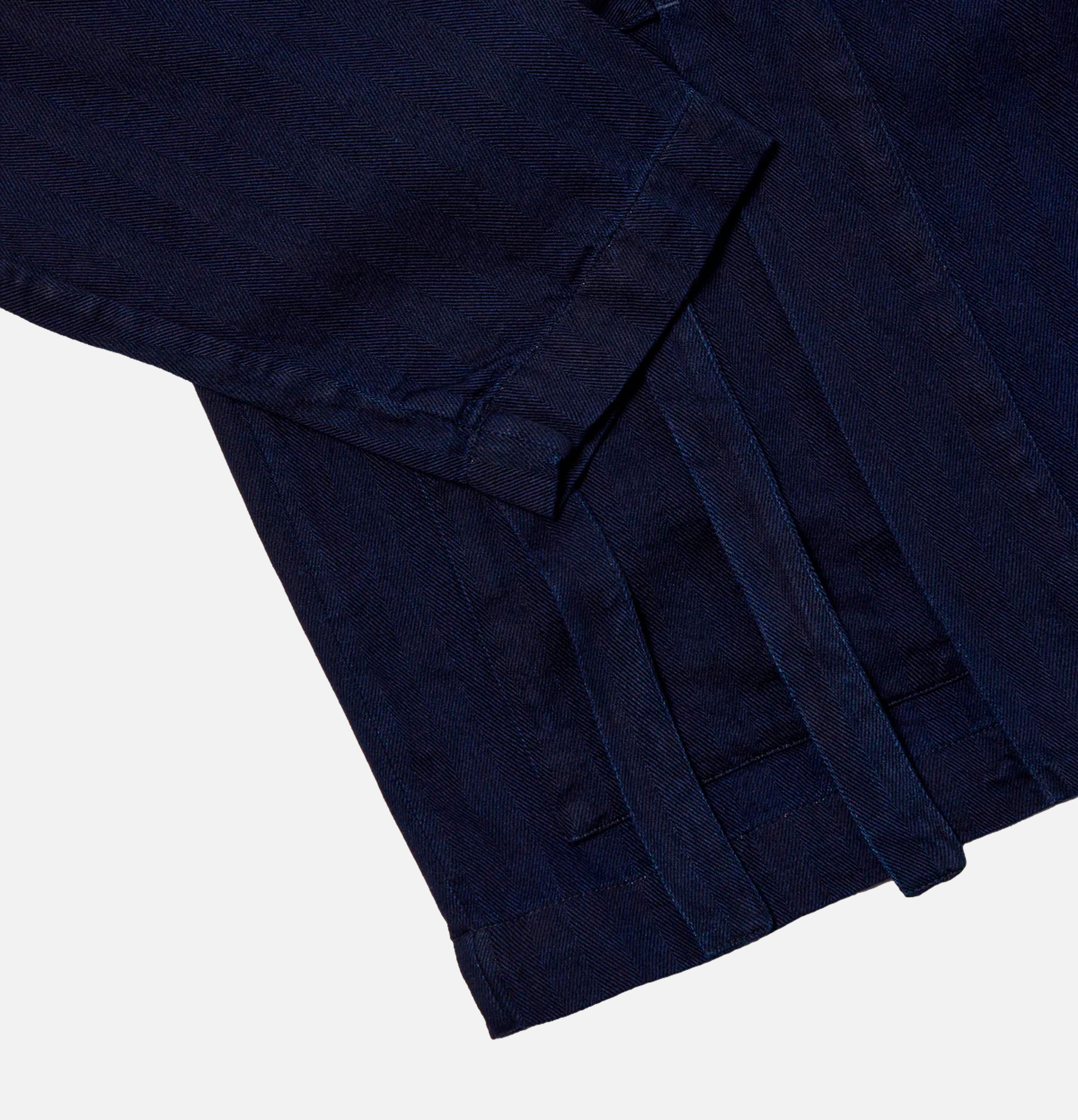 Universal Works Veste Kyoto à Chevrons Indigo