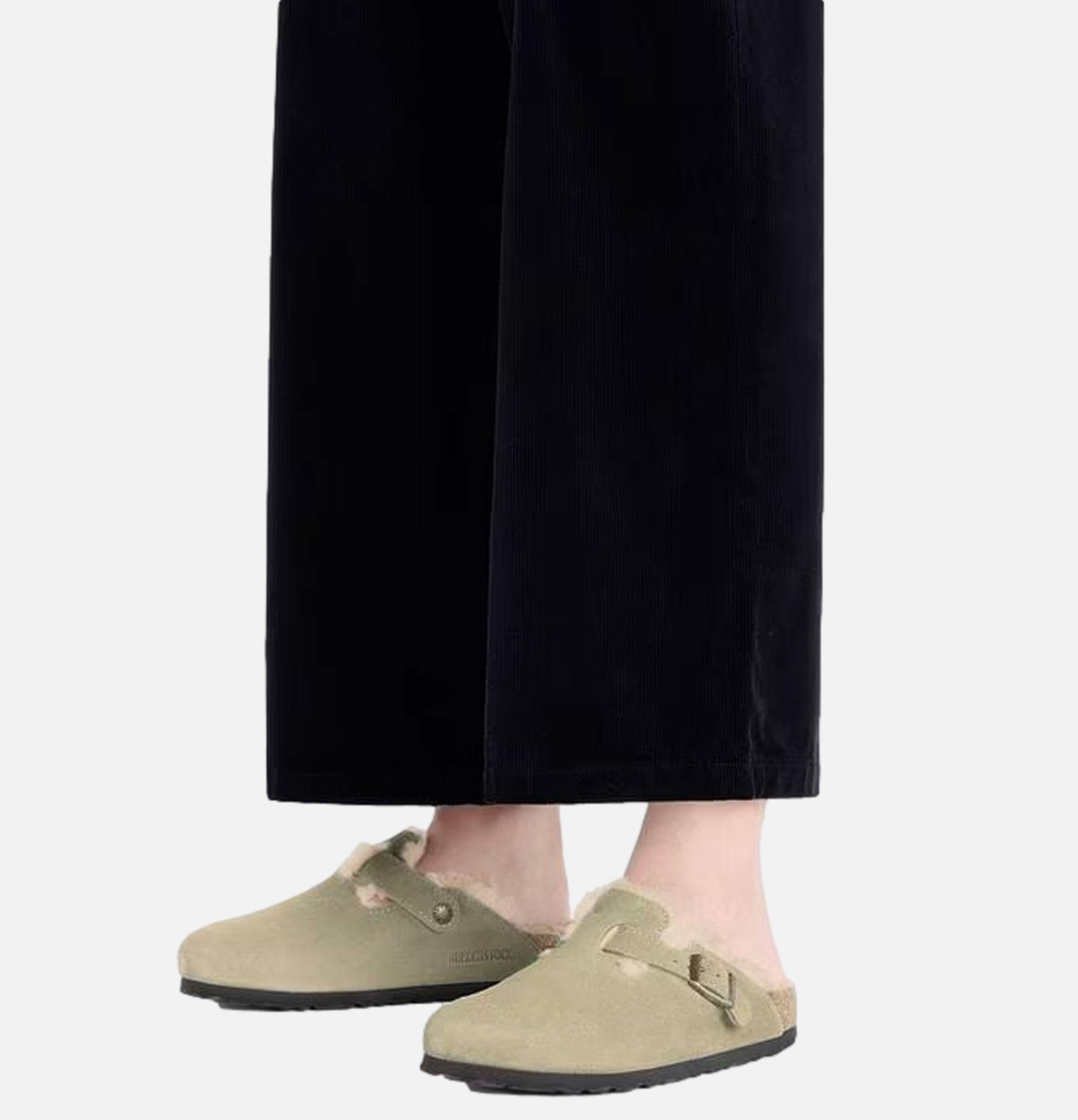Birkenstock Boston Shearling Straight Narrow Taupe