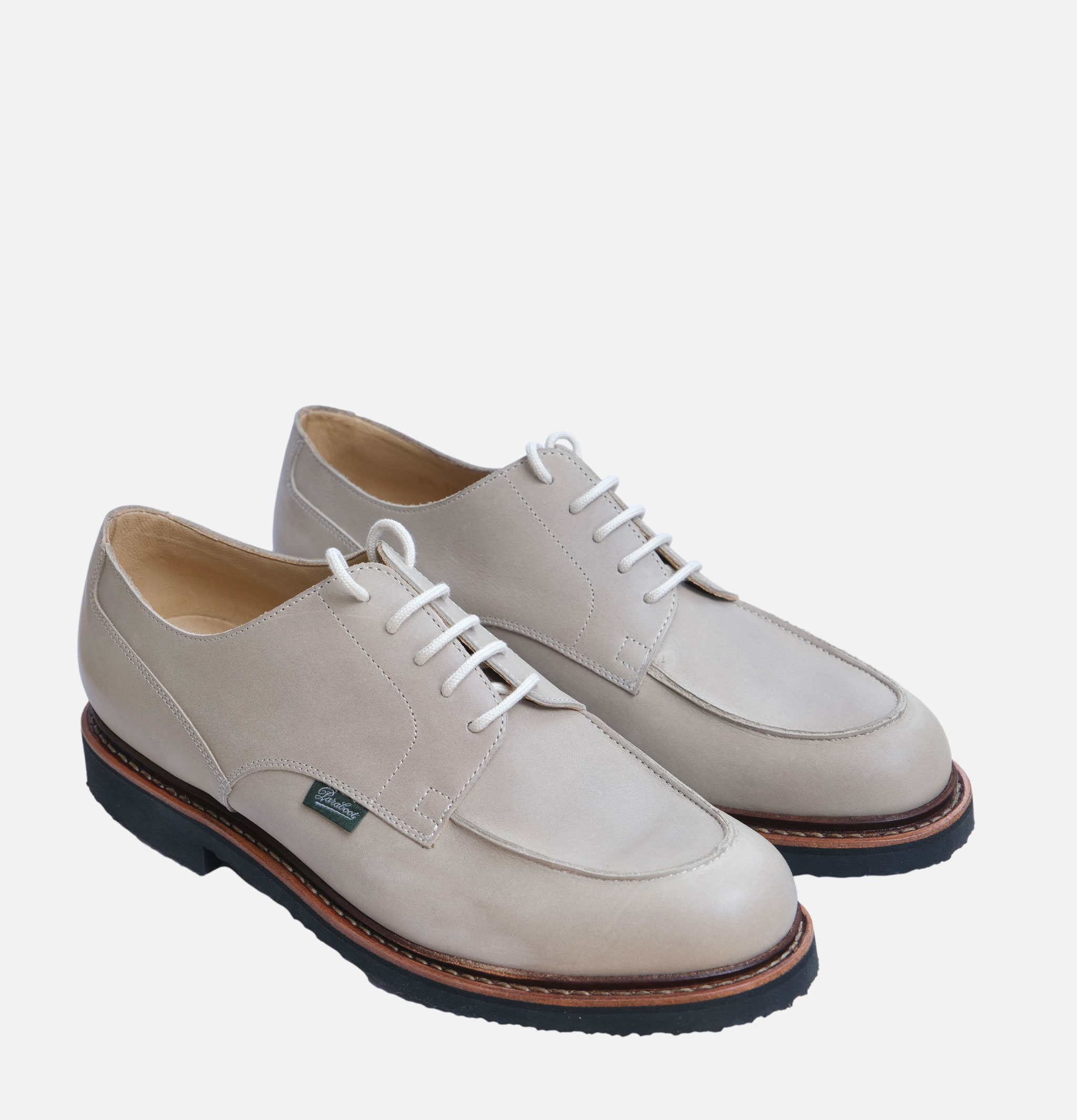 Paraboot Derbies Amboise en Cuir de Veau Lis Neige