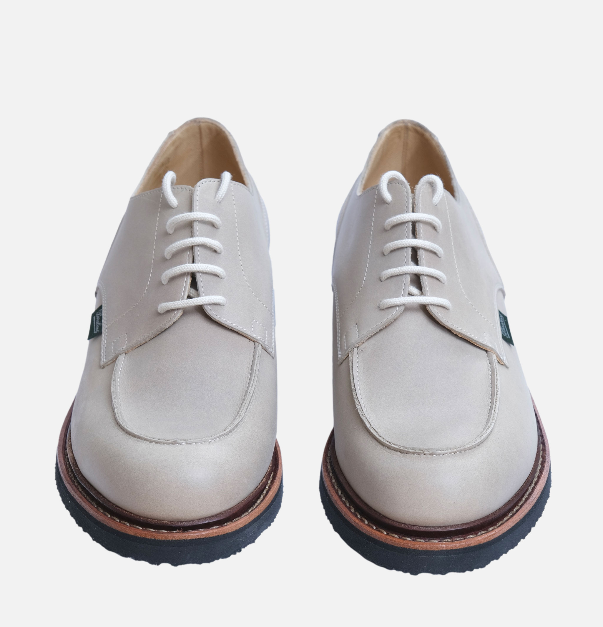 Paraboot Derbies Amboise en Cuir de Veau Lis Neige