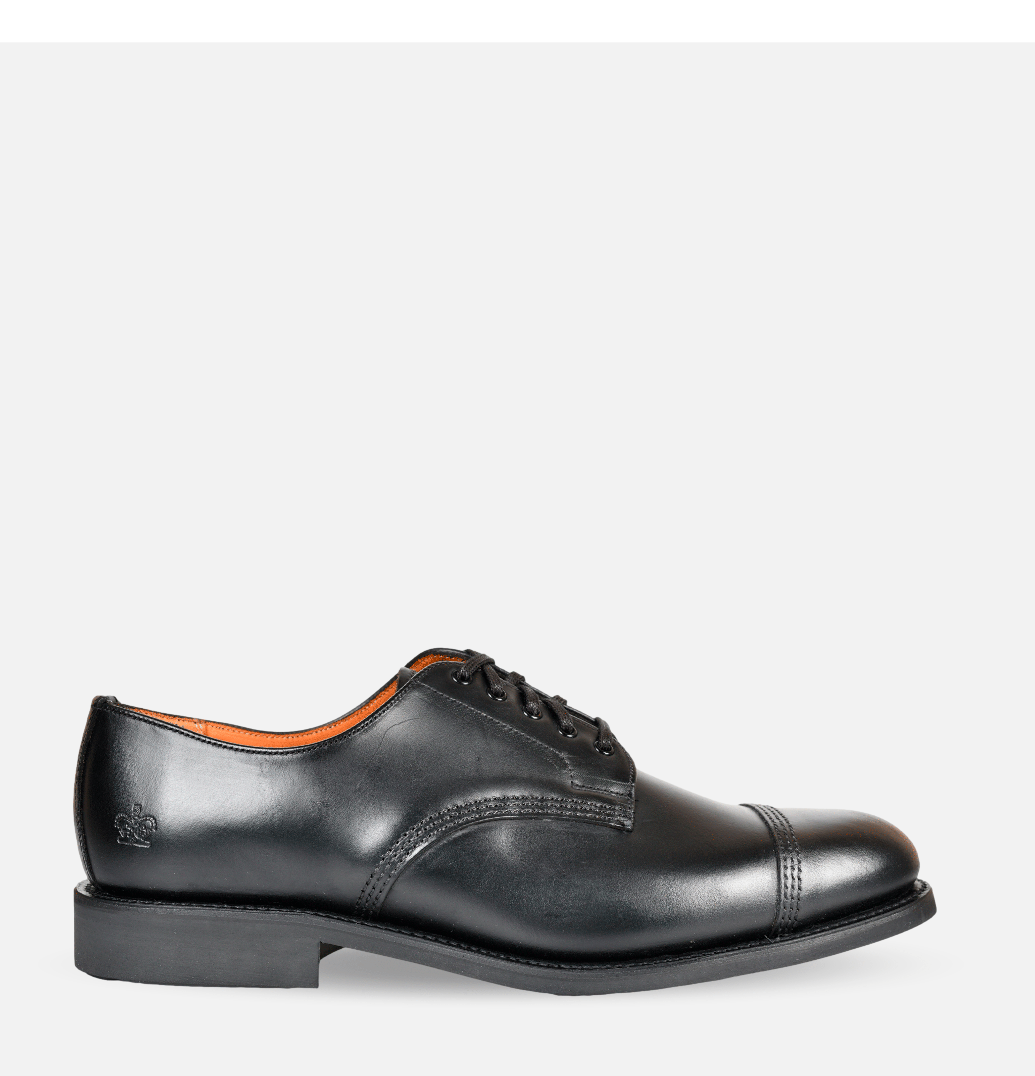 Sanders Derbies Cuir Pull Up Cap Gibson Noir