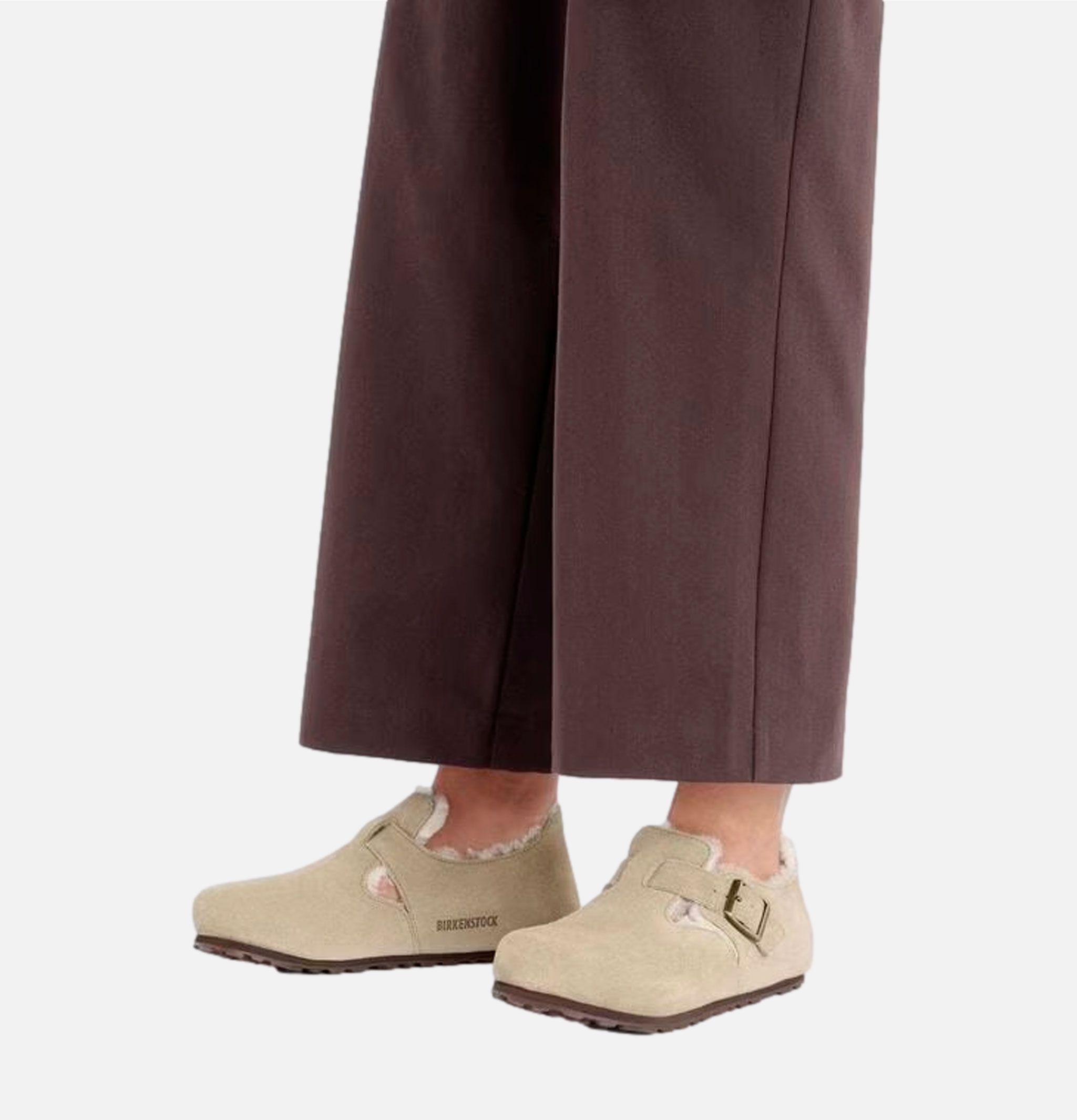 Birkenstock Chaussures London Shearling Taupe