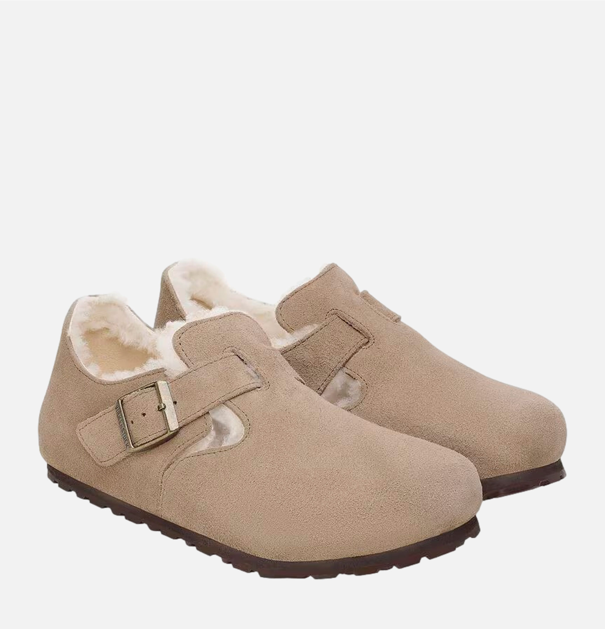 Birkenstock Chaussures London Shearling Taupe