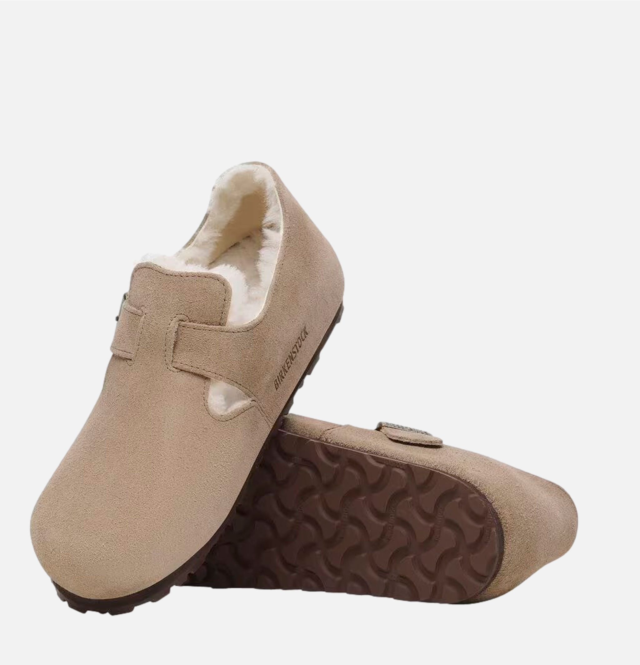 Birkenstock Chaussures London Shearling Taupe