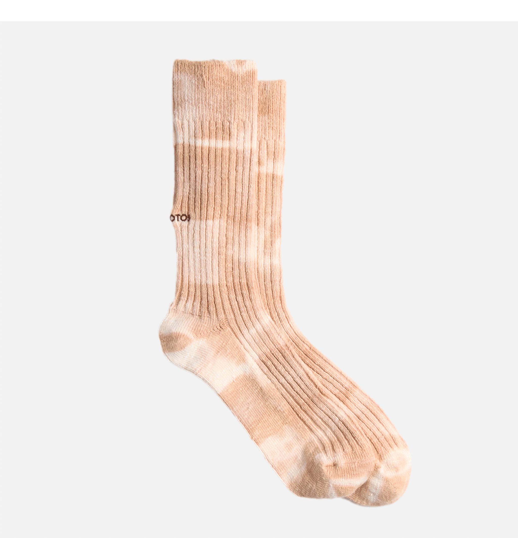 Rototo Chaussettes Tie Dye Ribbed Clay