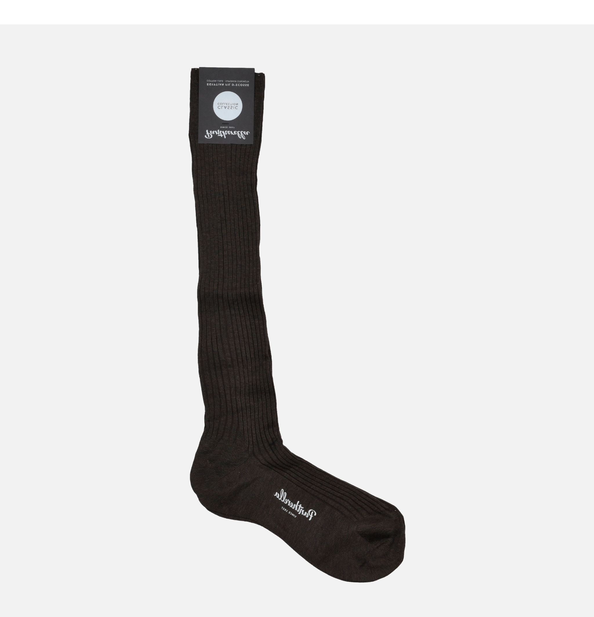Pantherella Chaussettes Danvers Marron Long