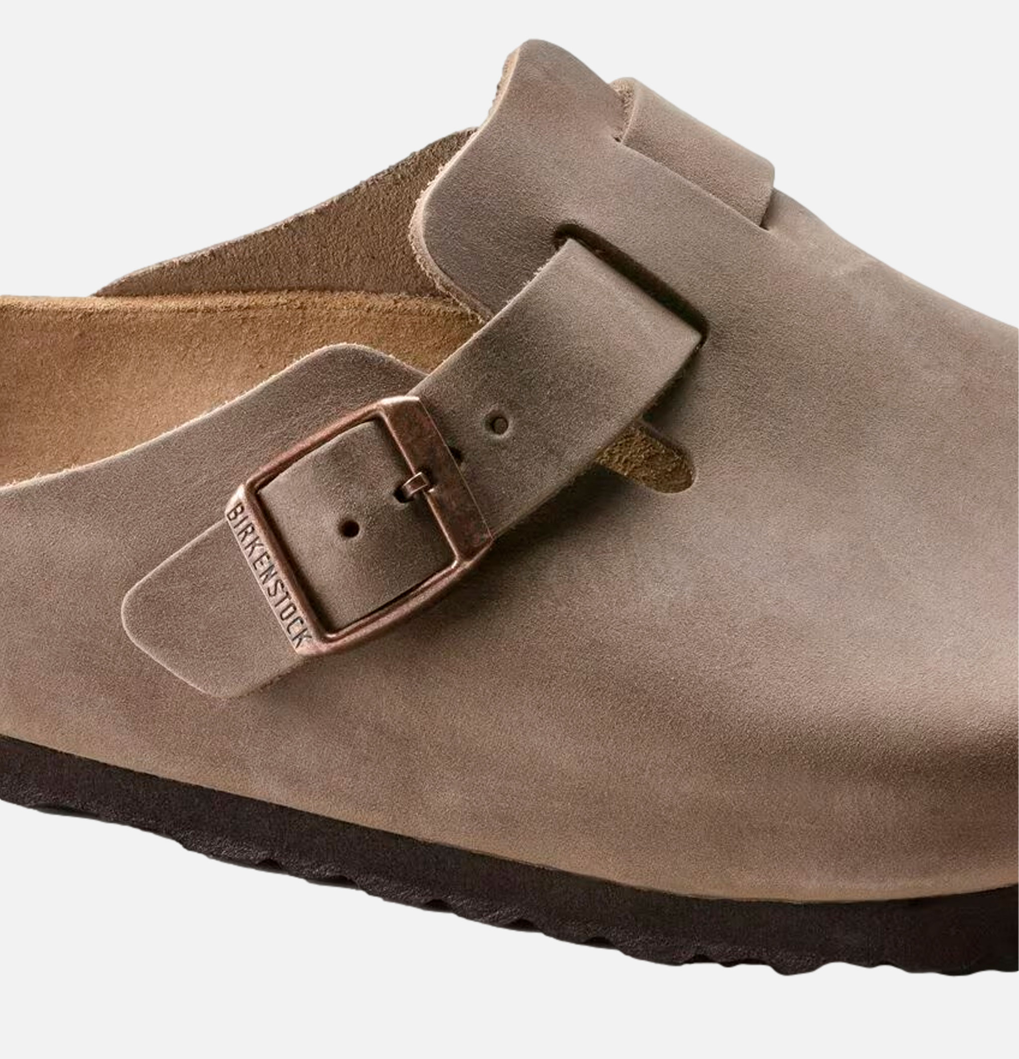 Birkenstock Boston Regular Cuir Huilé Tobacco Lit de Pied Souple