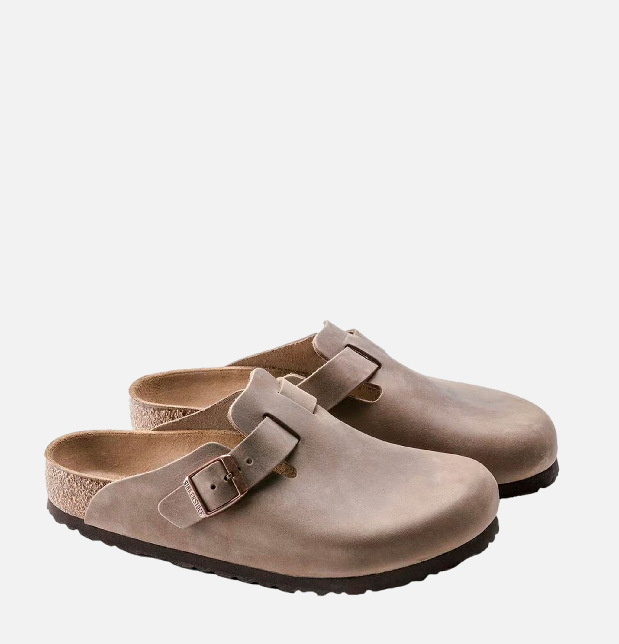 Birkenstock Boston Regular Cuir Huilé Tobacco Lit de Pied Souple