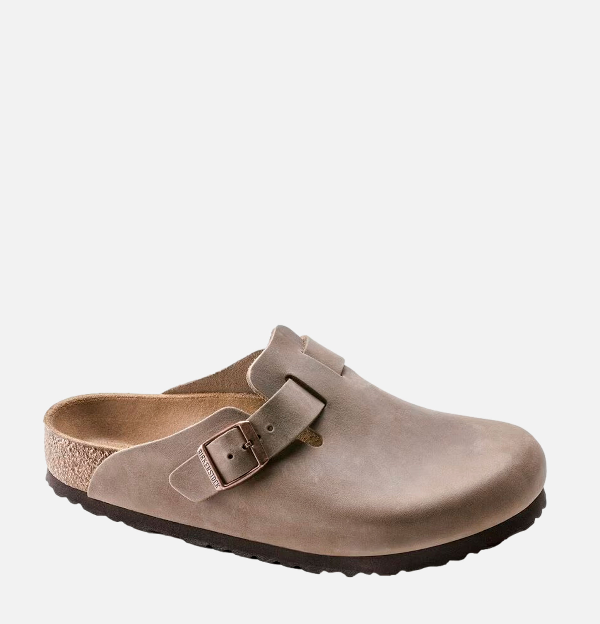 Birkenstock Boston Regular Cuir Huilé Tobacco Lit de Pied Souple