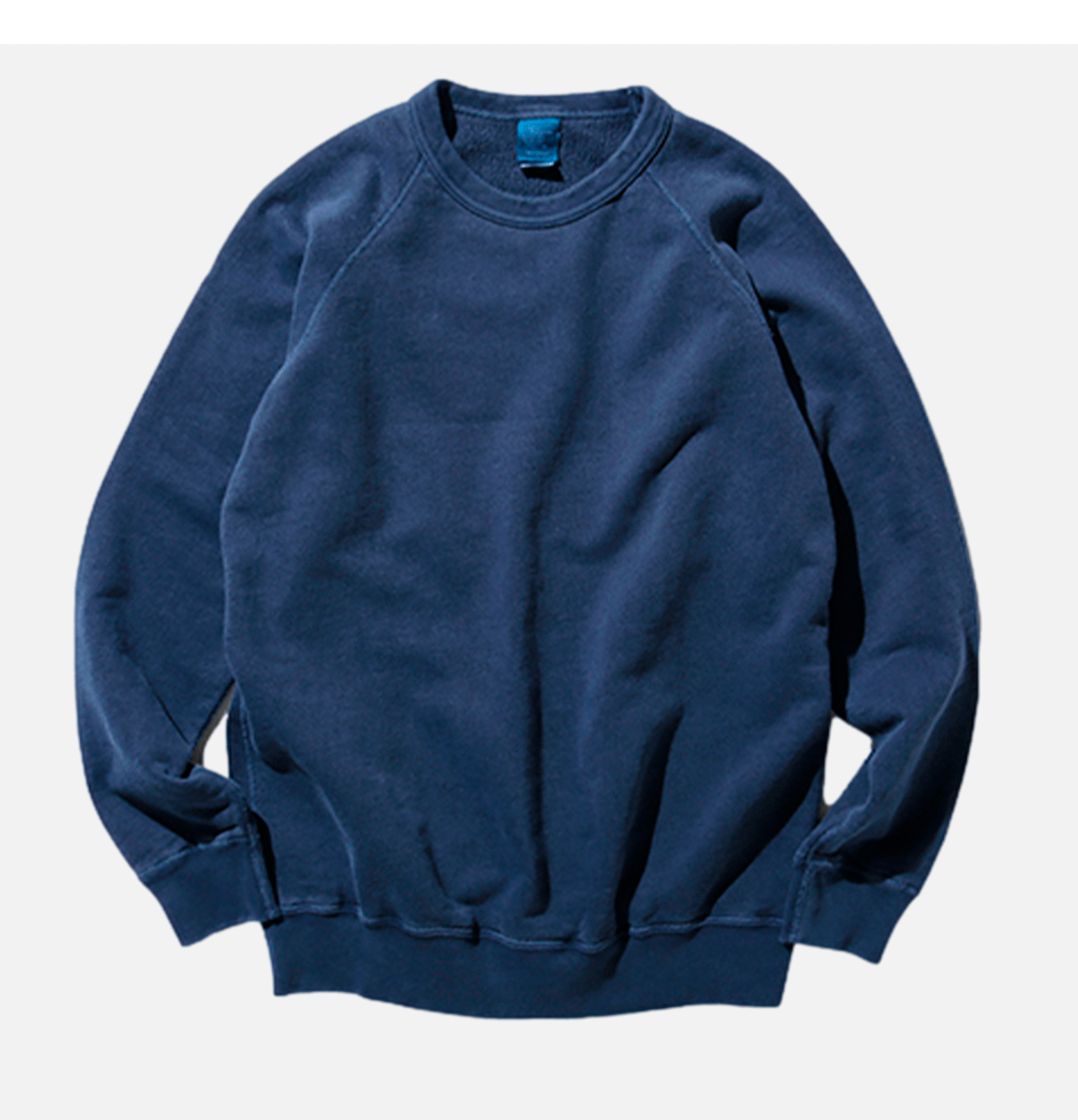 Good On Japan Raglan Pigment Dyed Crew Navy.
