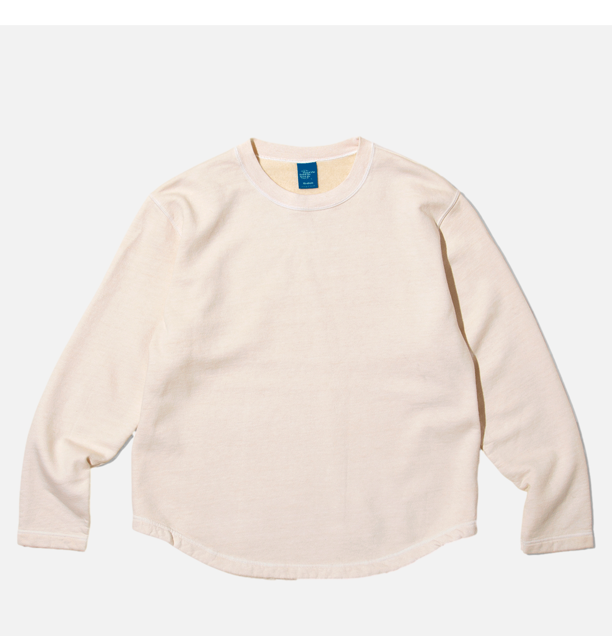 Good On Japan Rough Crew Sweater Pigment Dyed Natural
