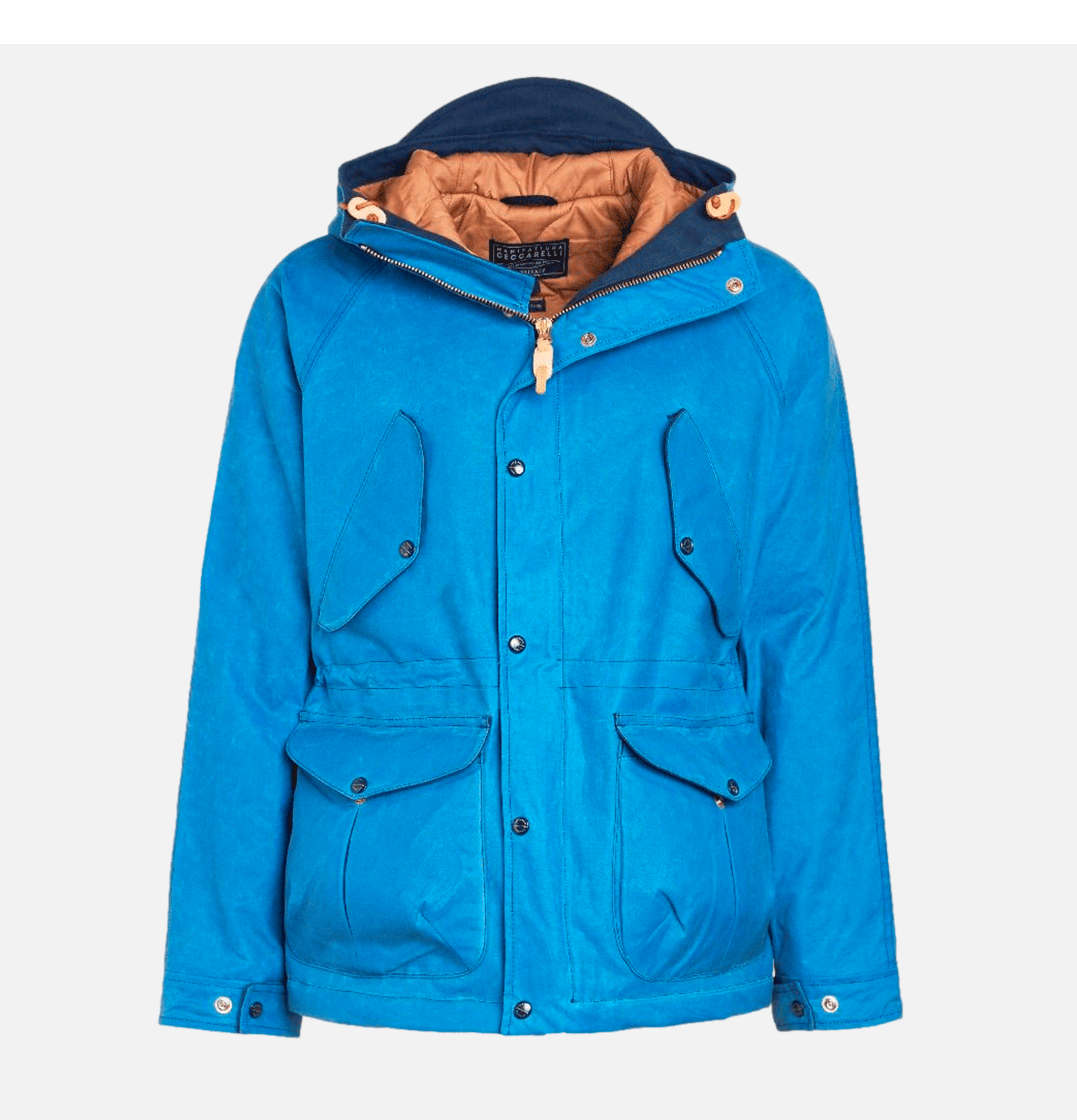 Manifattura Ceccarelli Blouson Fisherman Parka Mid Blue.