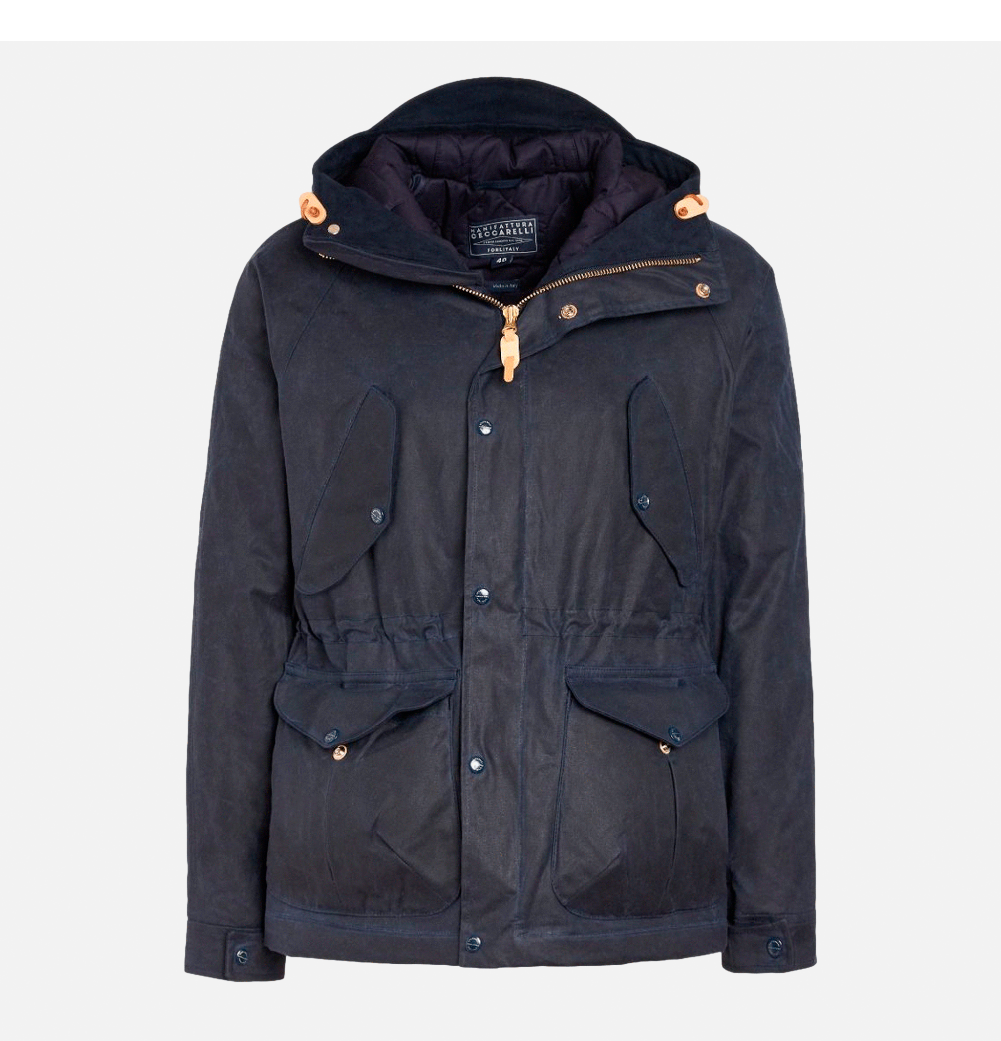 Manifattura Ceccarelli Blouson Fisherman Parka Navy