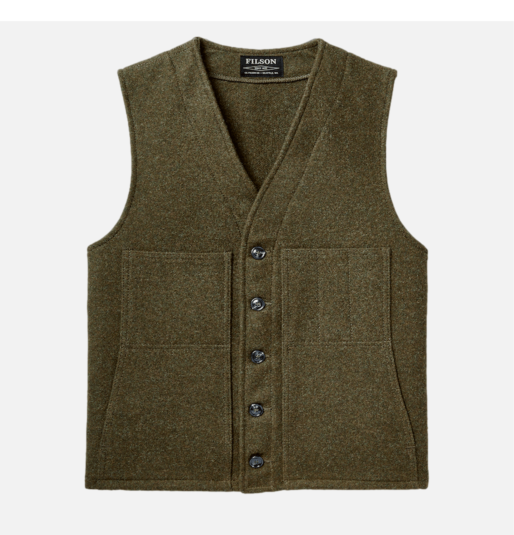Filson Gilet Mackinaw Wool Vest 10055 Forest Green