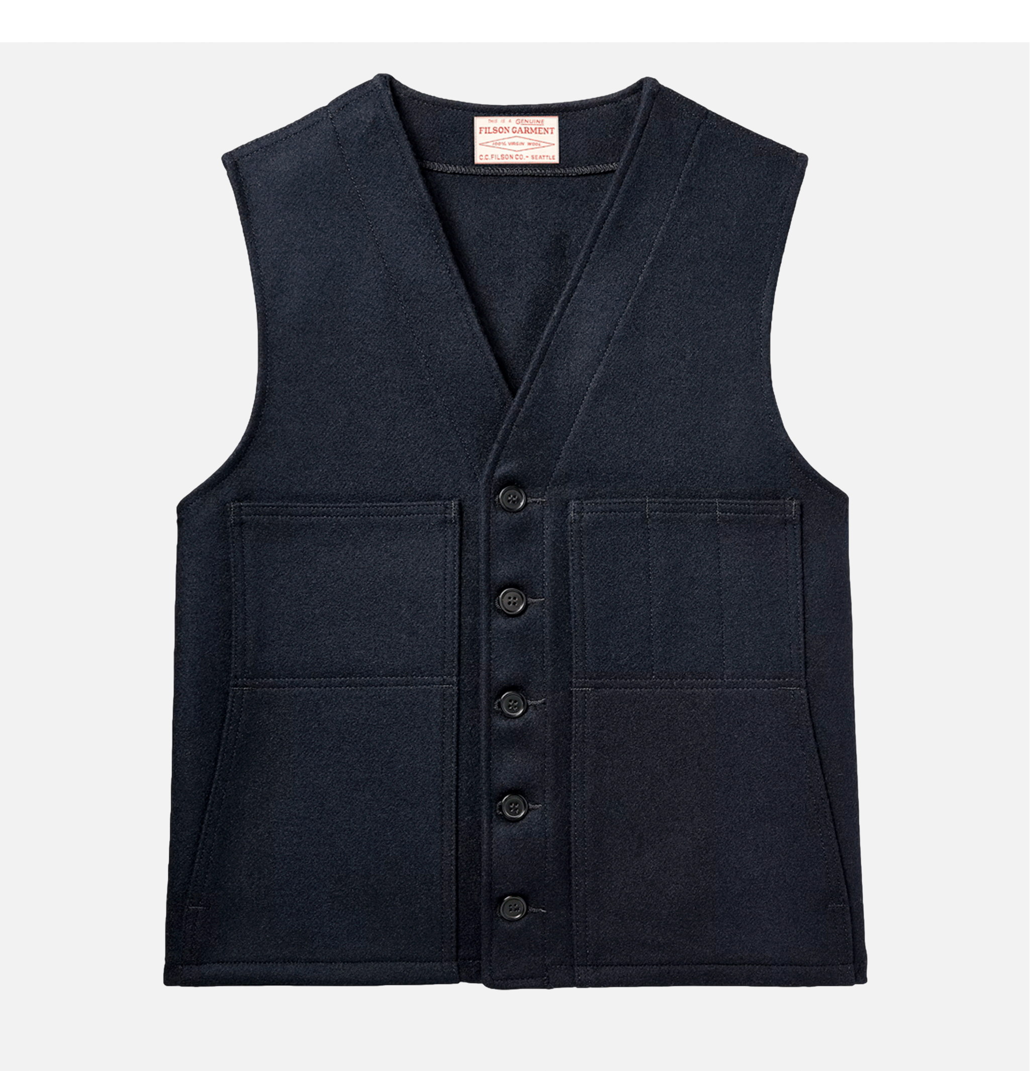 Filson Gilet Mackinaw Wool Vest 10055 Navy.