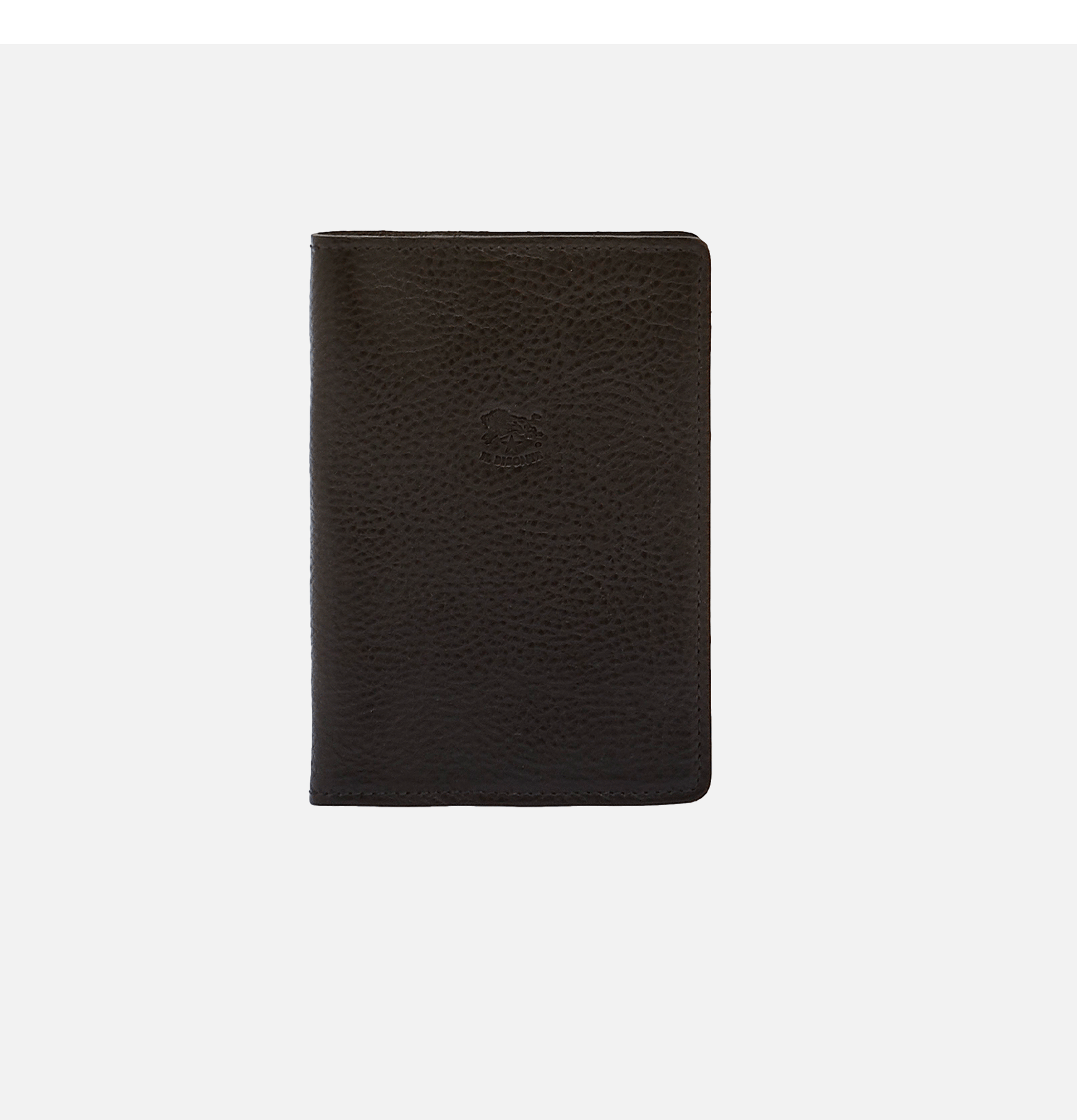 Il Bisonte Etui à passeport en cuir de vachette Noir