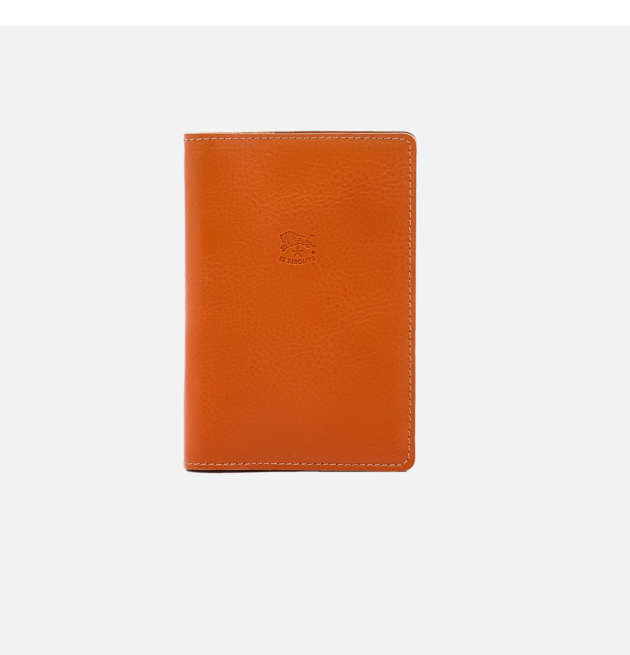 Il Bisonte Etui à passeport en cuir de vachette Caramel