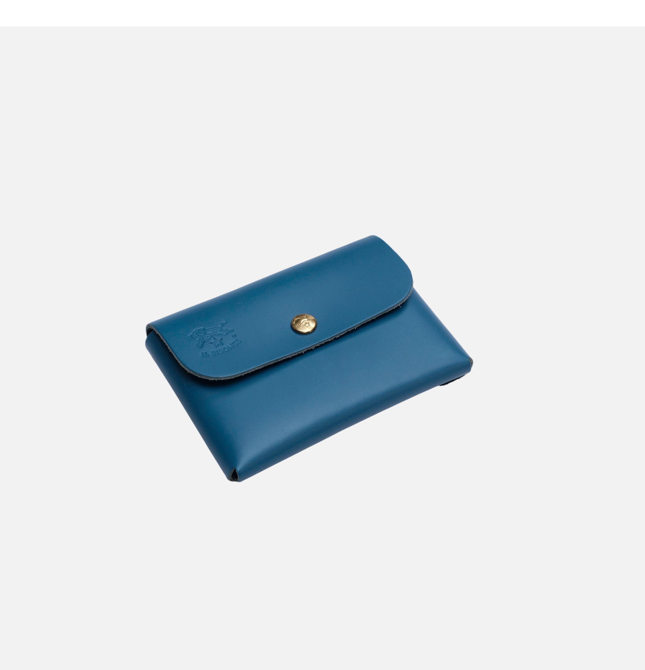 Il Bisonte Porte-Cartes Bleu