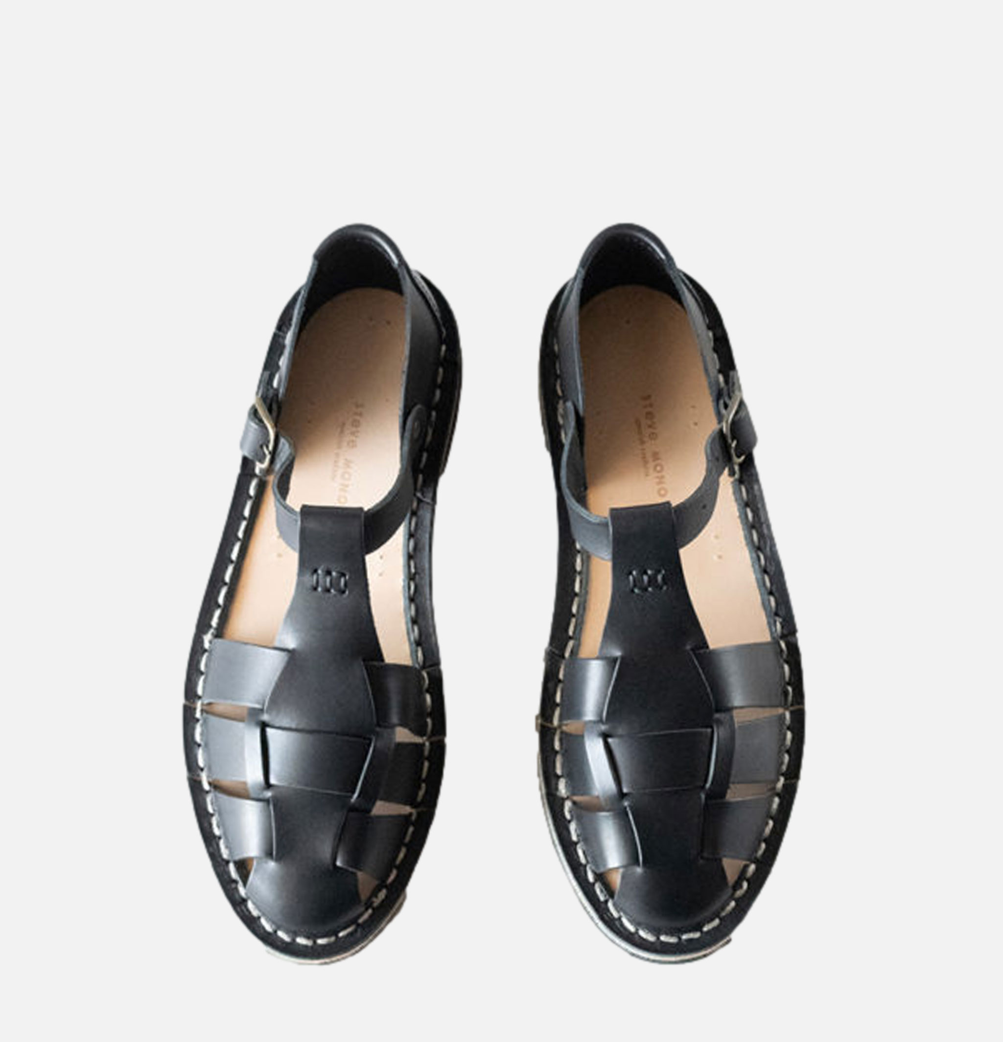 Steve Mono Artisanal Sandals 10/01 Calf Black