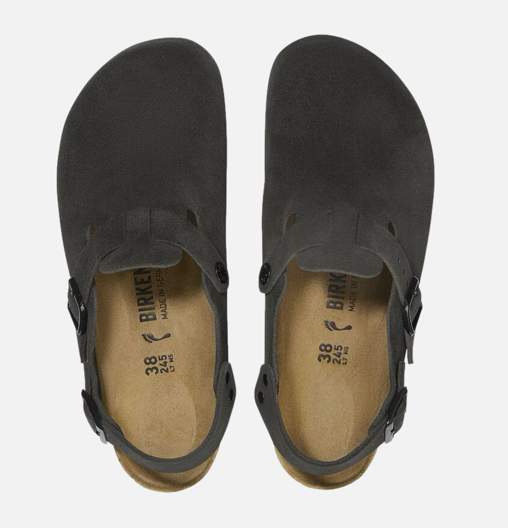 Birkenstock Mules Tokio Noir Suede Étroite