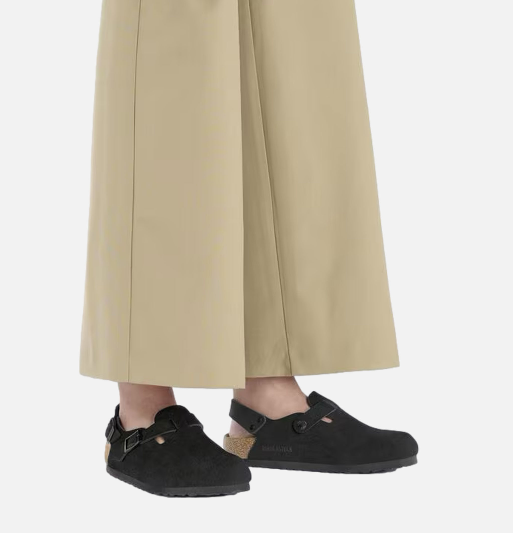 Birkenstock Mules Tokio Noir Suede Étroite