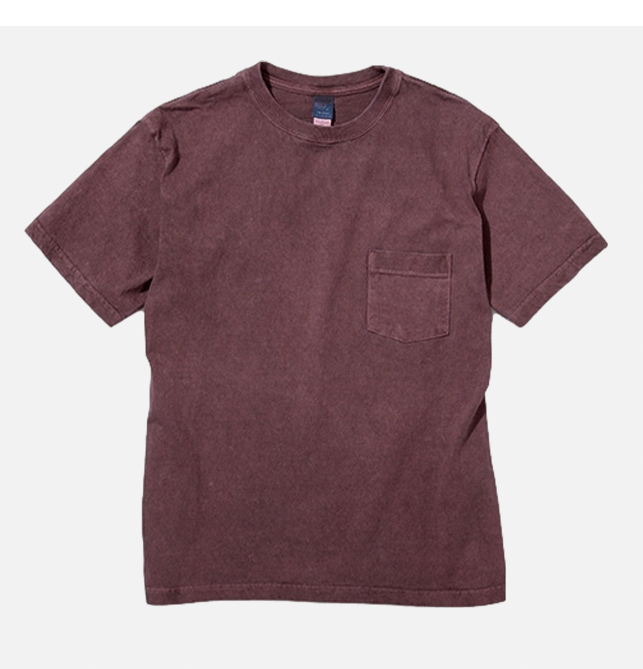 Good On Japan S/s Crew Tee Pocket Bordeaux