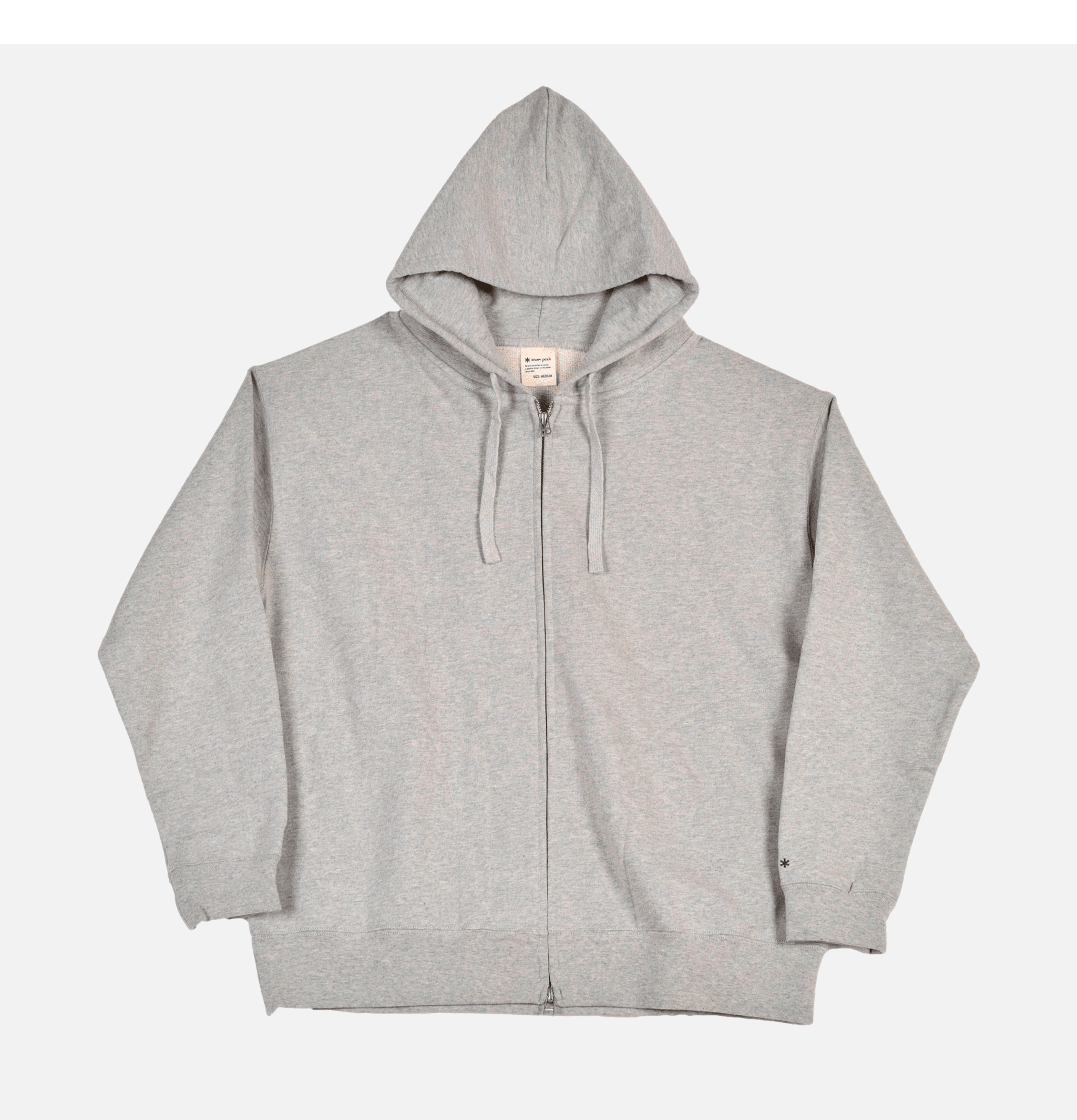 Snow Peak Recycled Cotton Zipup Hoodie Gris
