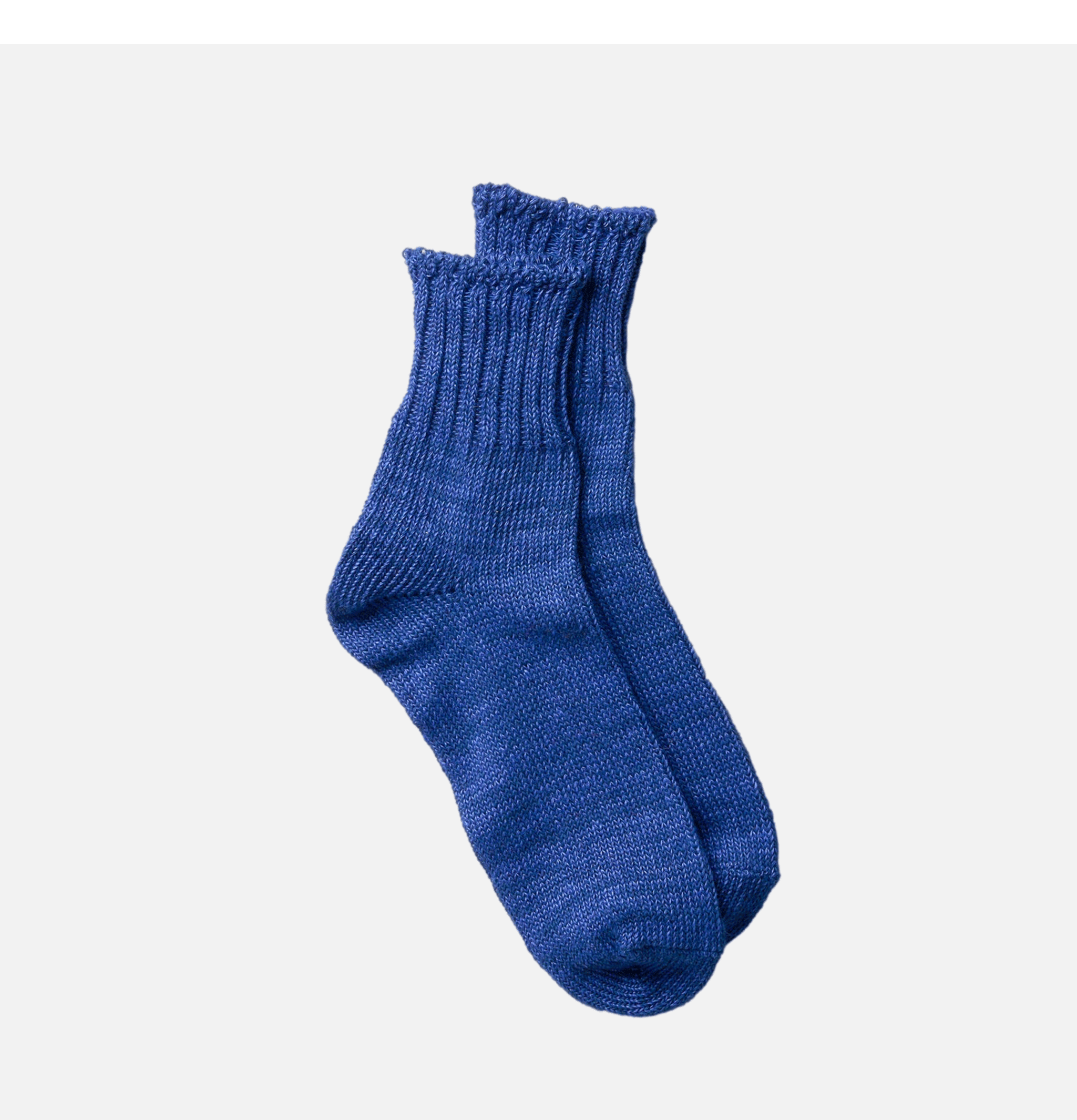 Yahae Socks Organic Cotton Linen Ankle Blue