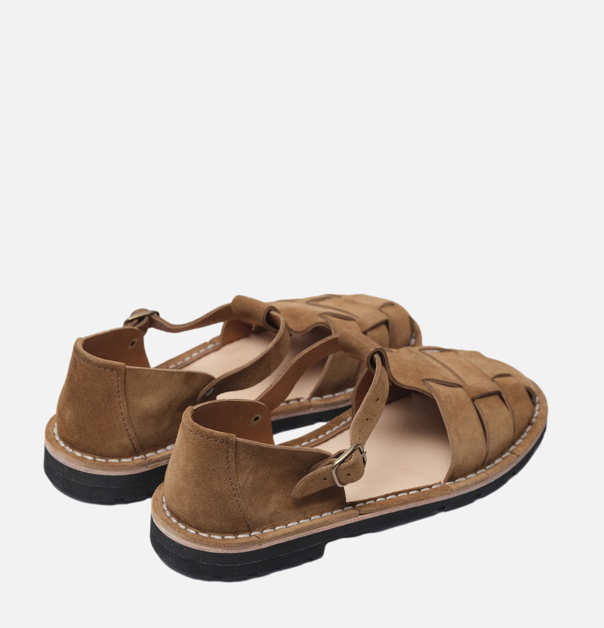 Steve Mono | Artisanal Sandals Cognac | Royalcheese Paris