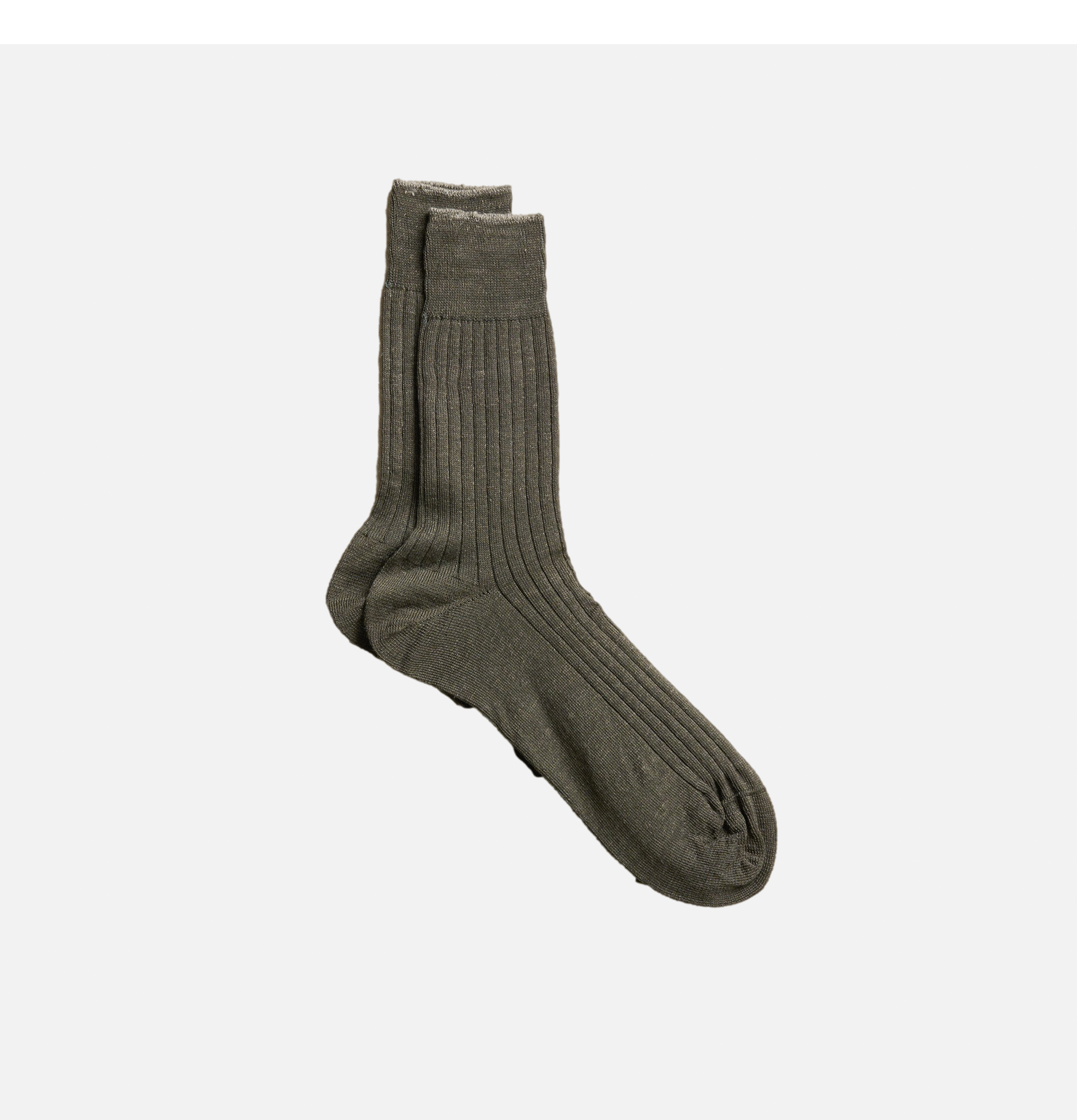 Yahae Chaussettes Linen Ribbed Khaki