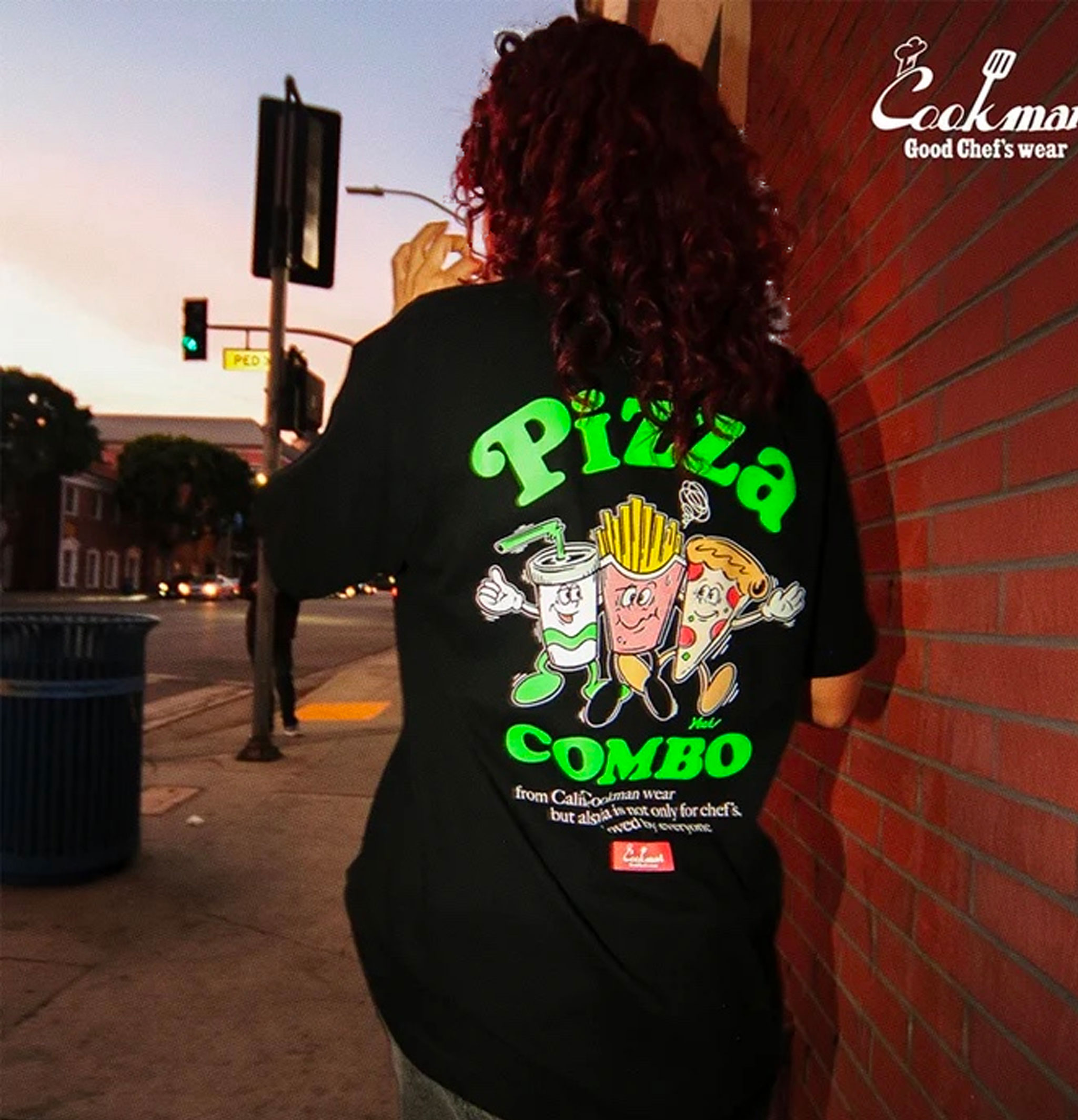 Cookman T-shirt Pizza Combo Black