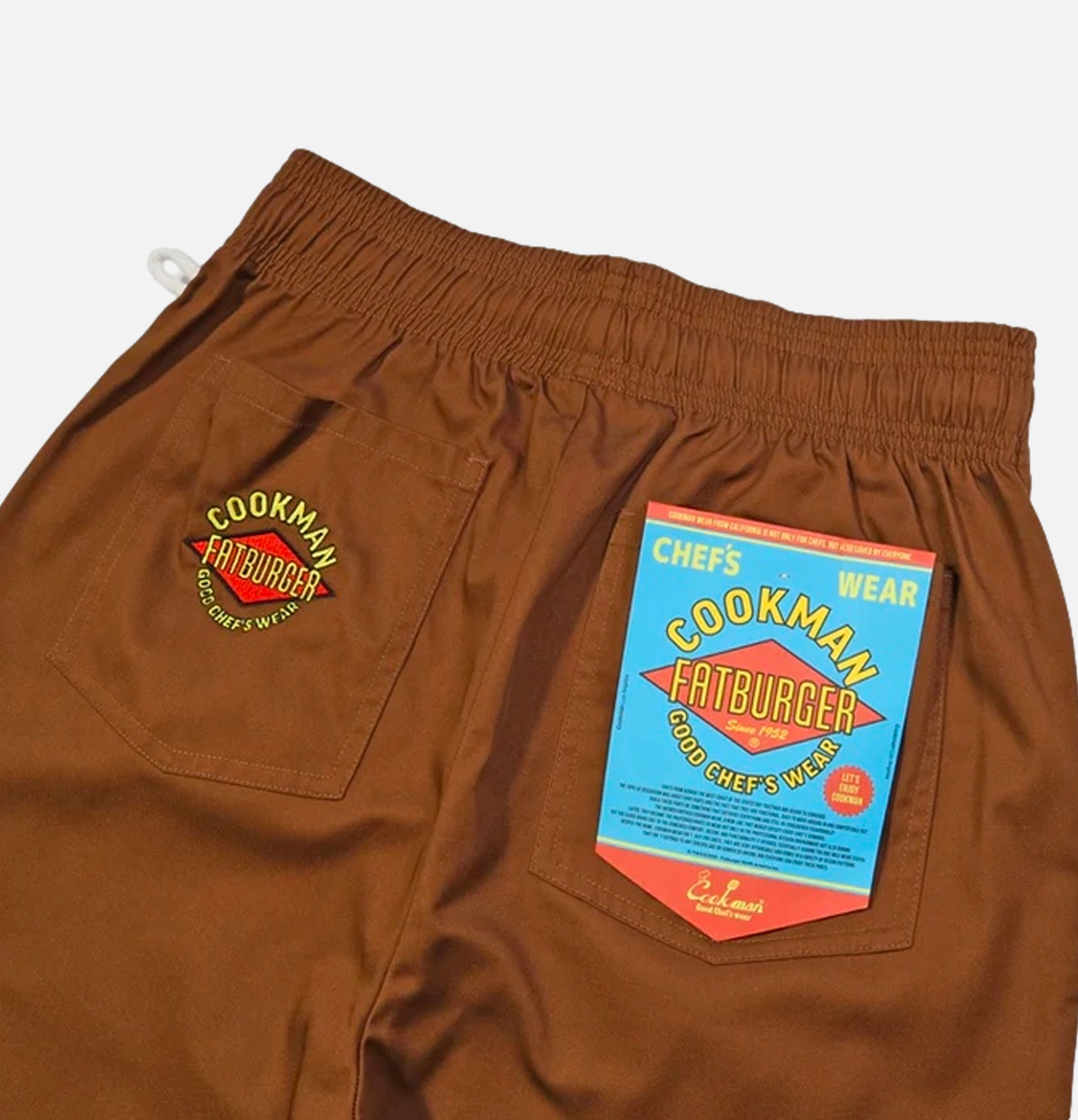 Cookman x Fatburger Chef Pants Semiwide Chocolate