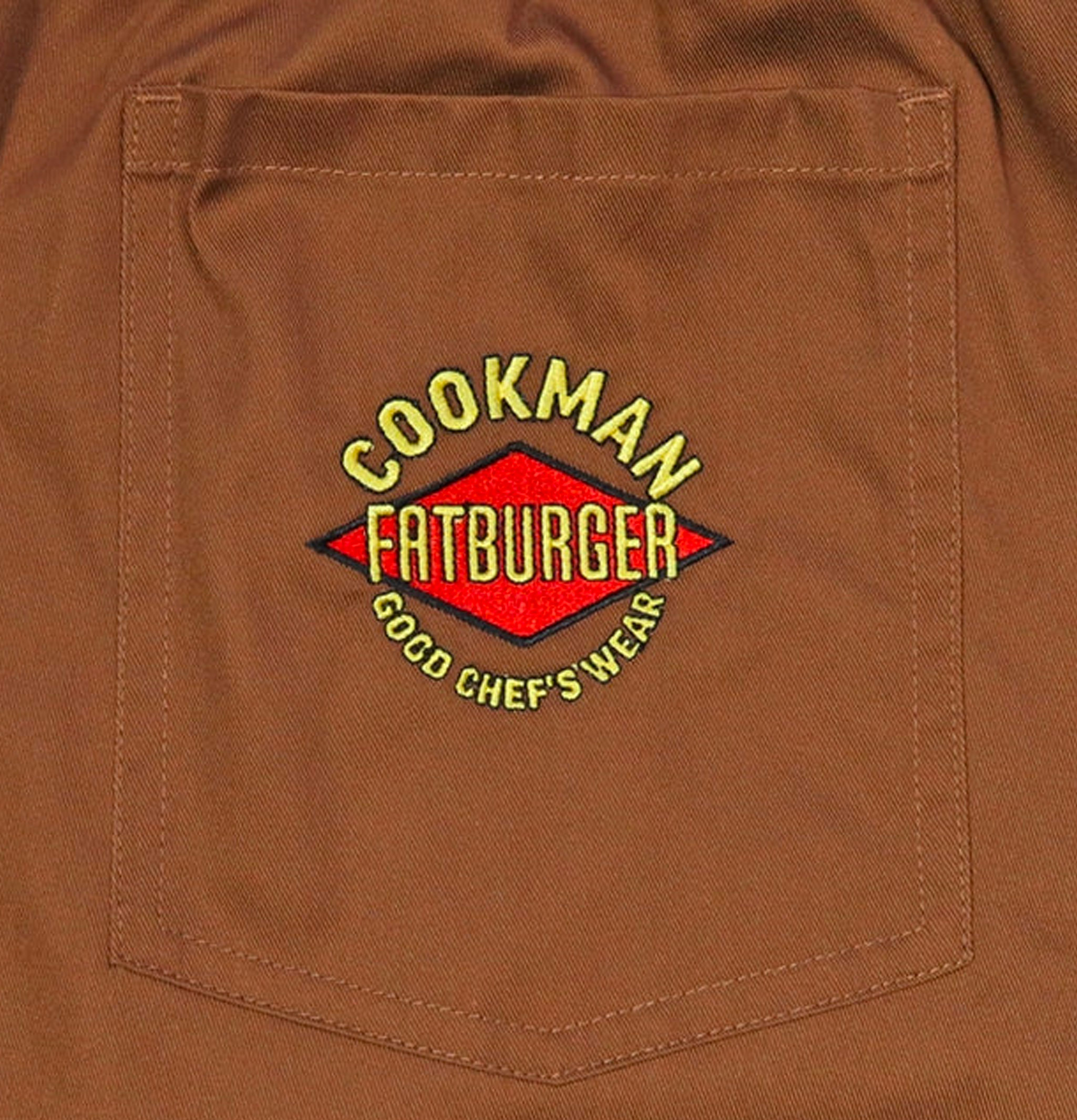 Cookman x Fatburger Chef Pants Semiwide Chocolate