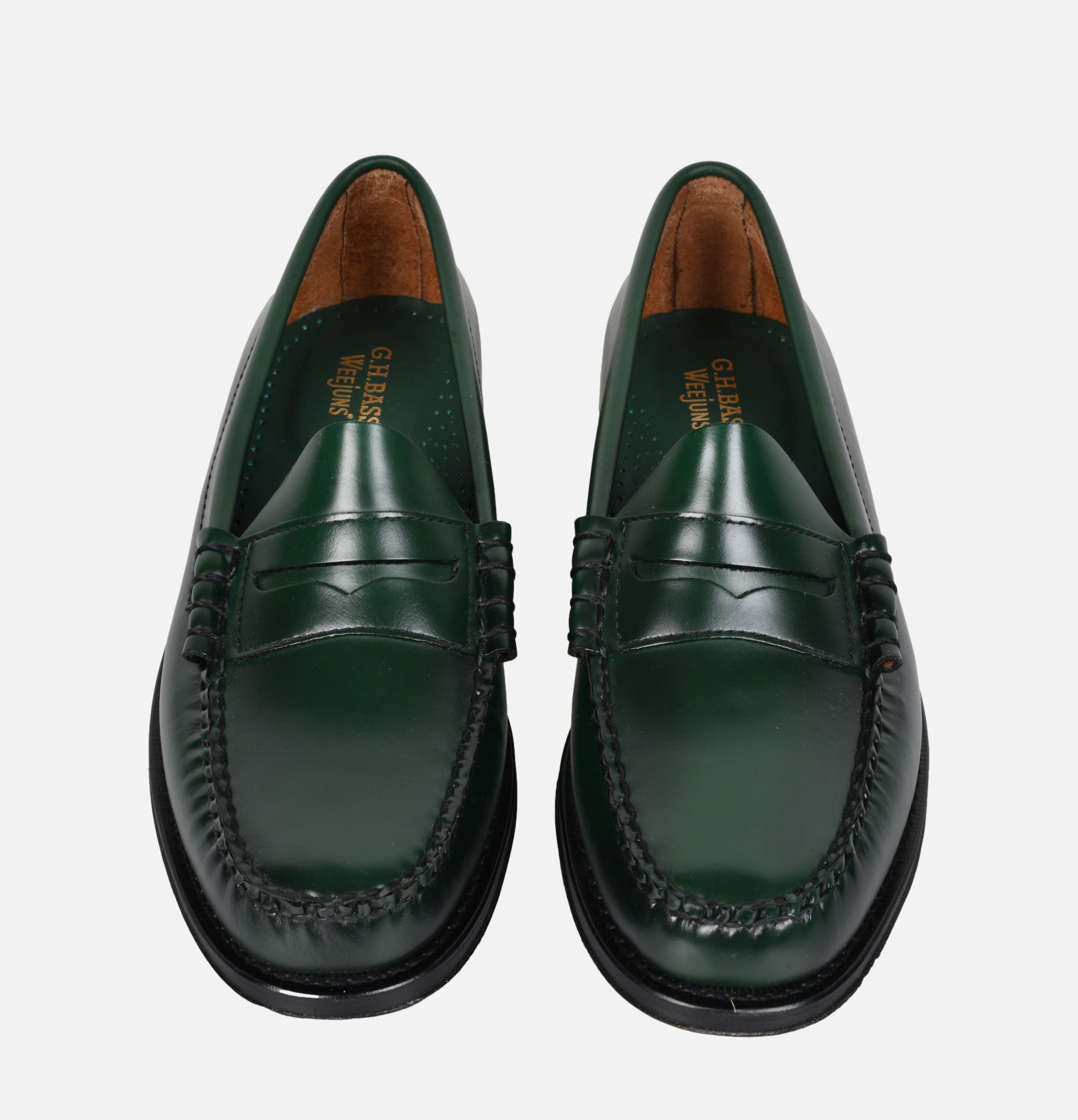 GH Bass Weejun Heritage Larson Moc Pen dark green