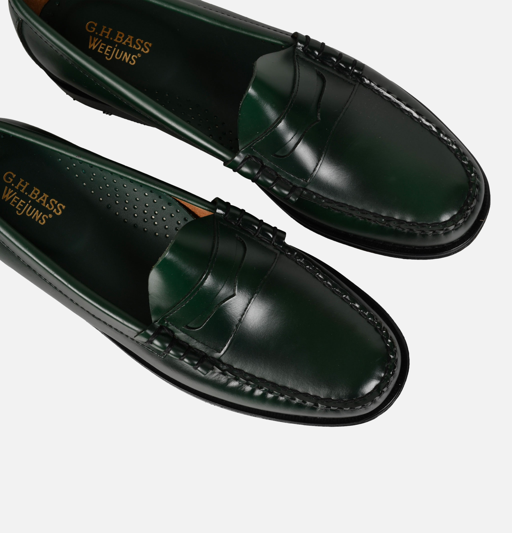 GH Bass Weejun Heritage Larson Moc Pen dark green