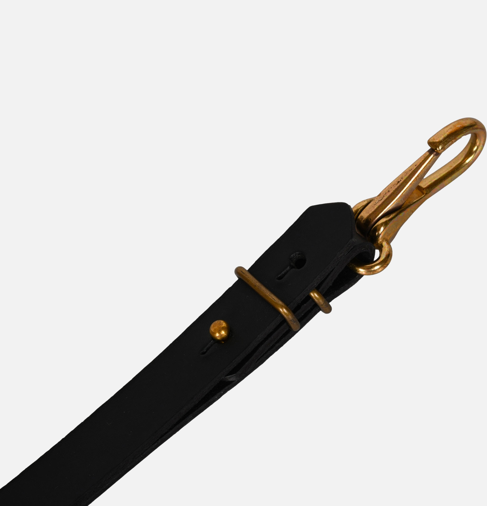 L'anguille Leather Keychain Black