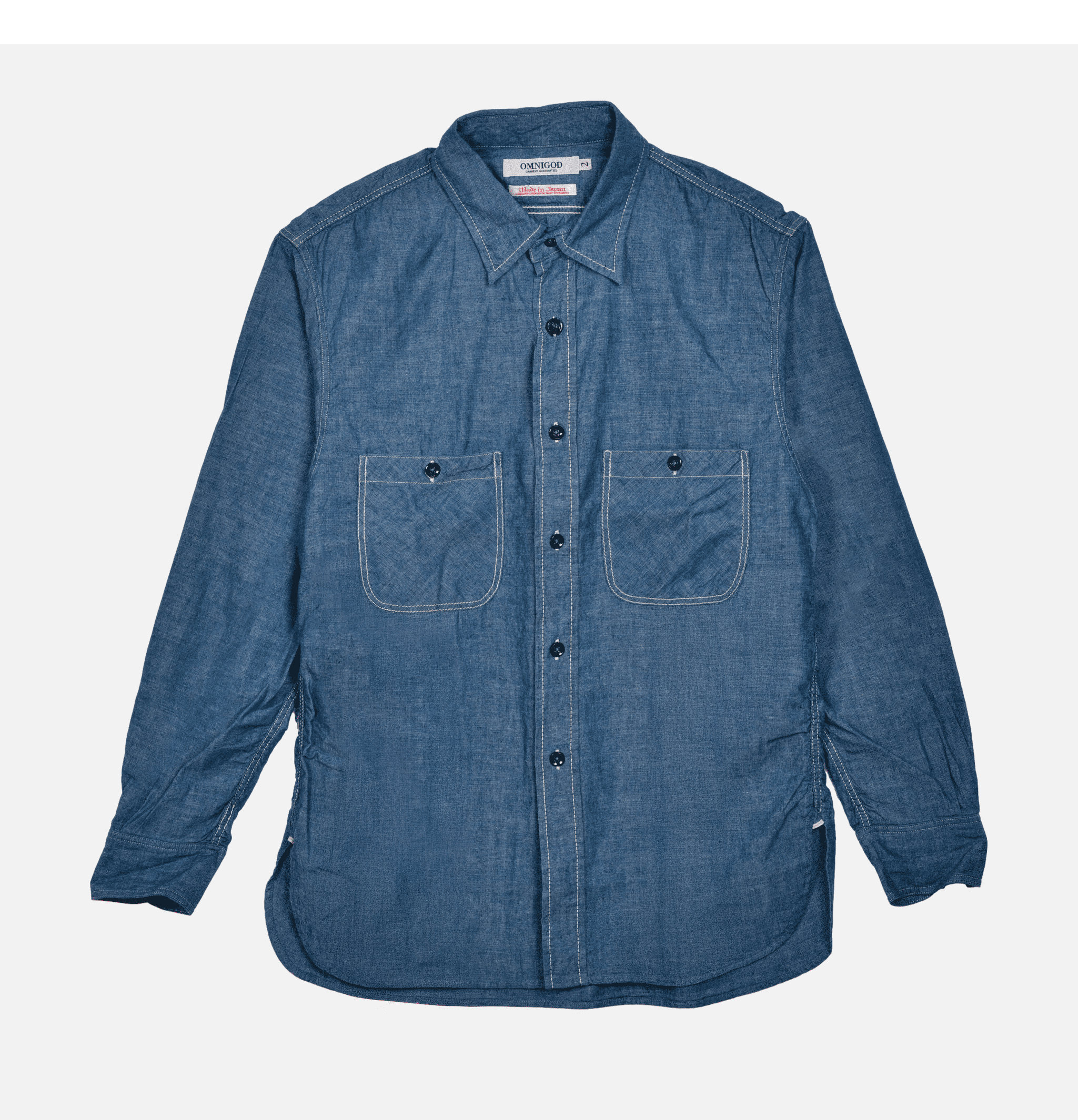 OMNIGOD Chemise Chambray Work Sirt Iii Indigo Blue