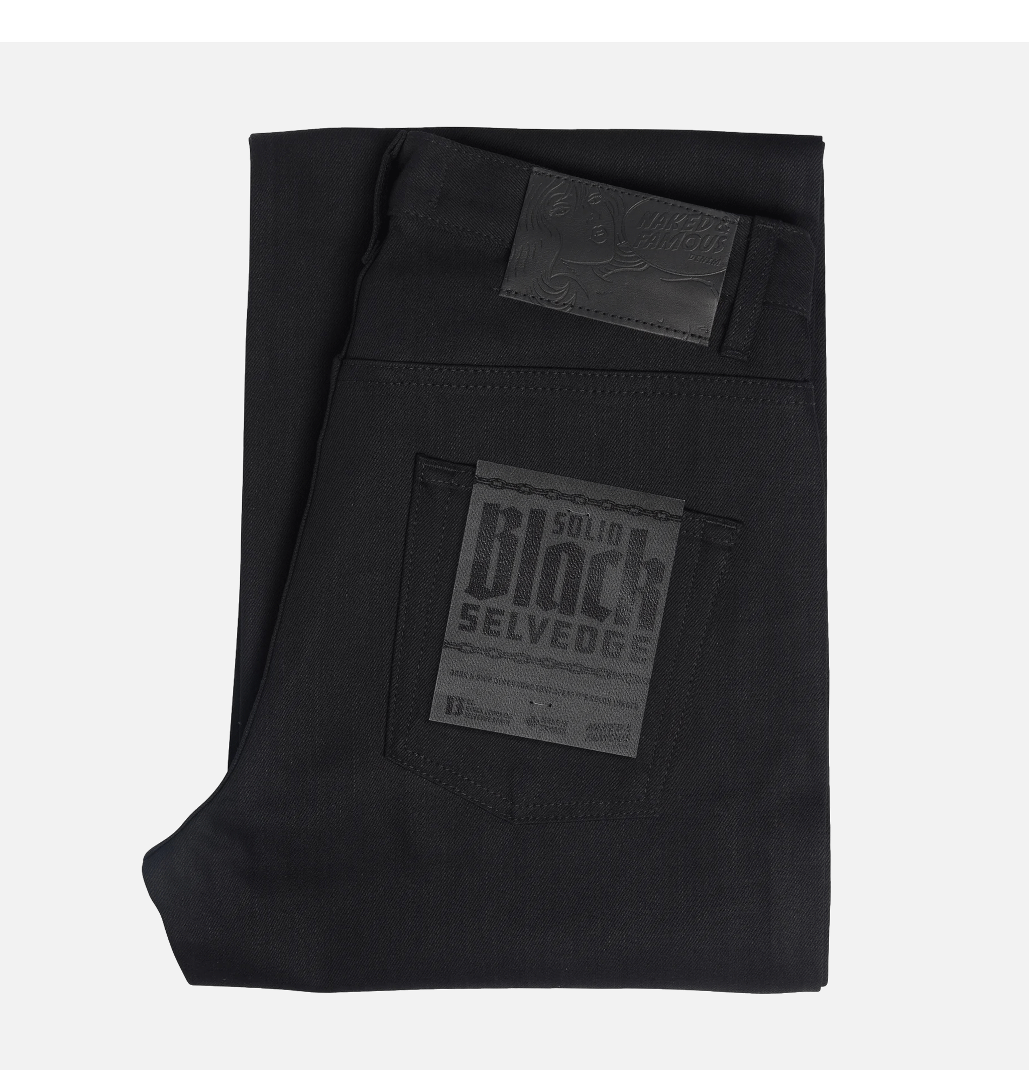 Naked & Famous Jean Strong Guy Selvedge 13oz Noir
