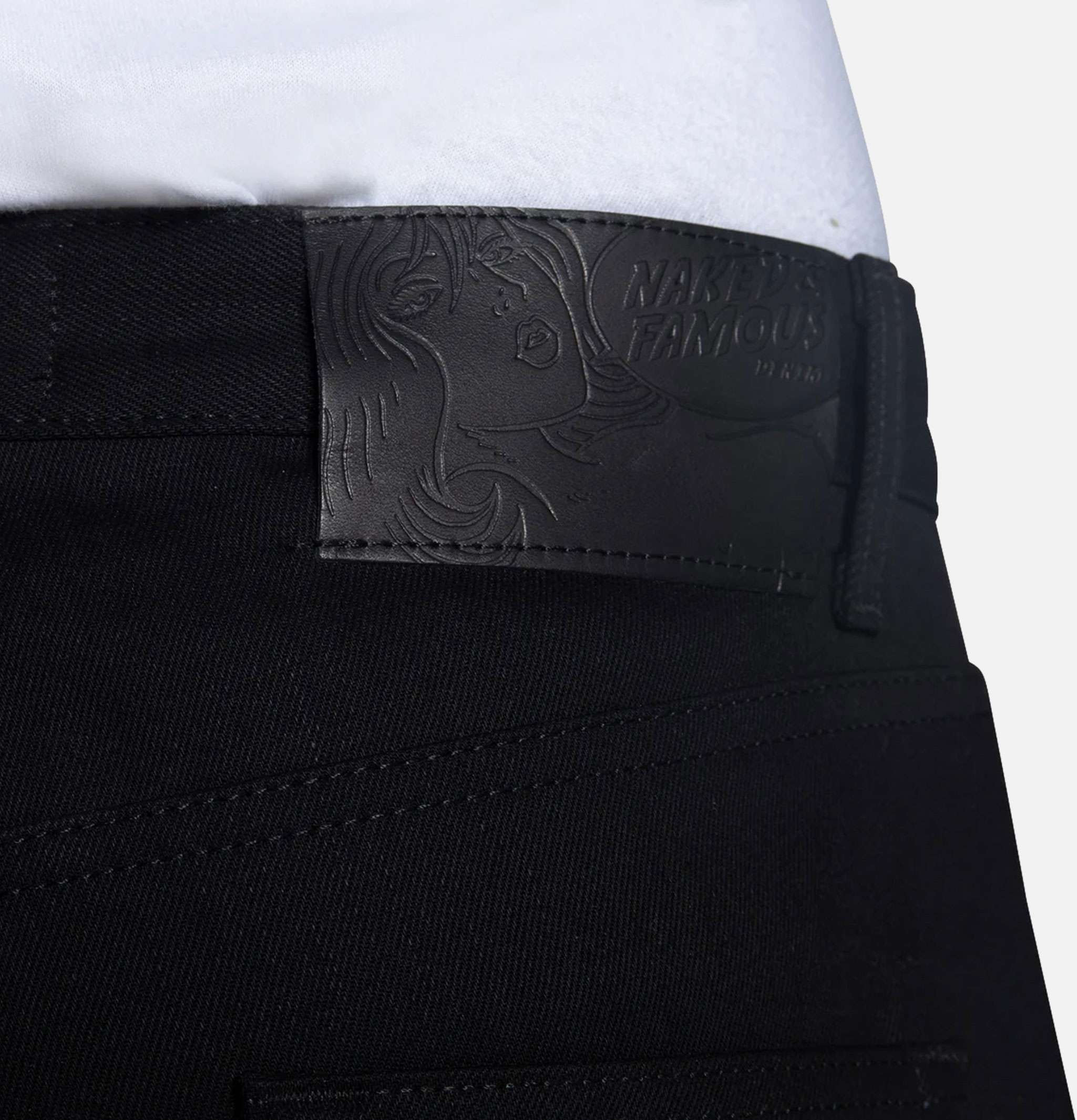 Naked & Famous Jean Strong Guy Selvedge 13oz Noir