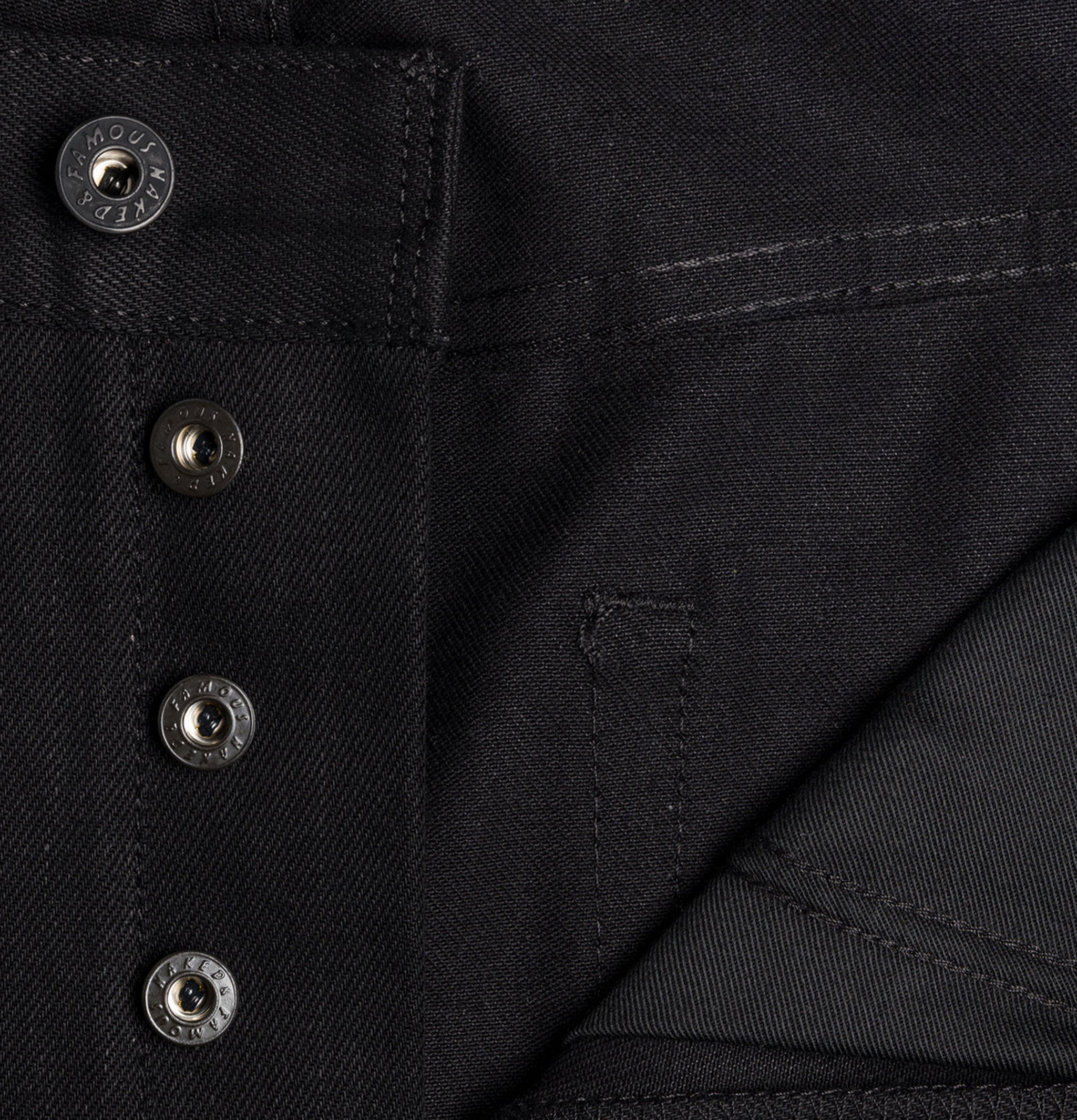 Naked & Famous Jean Strong Guy Selvedge 13oz Noir
