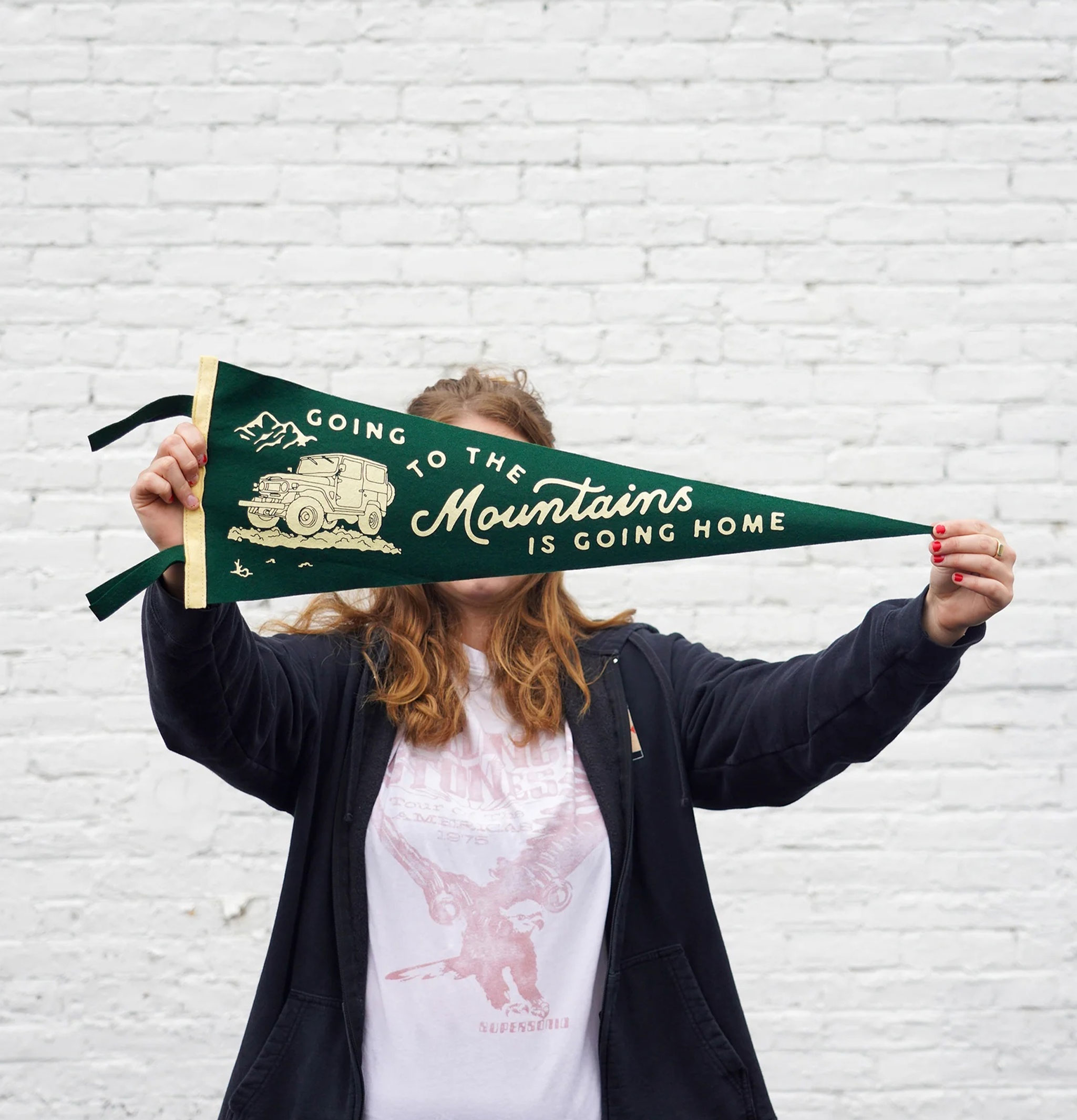 Oxford Pennant Going To The Mountain Pennant Vert
