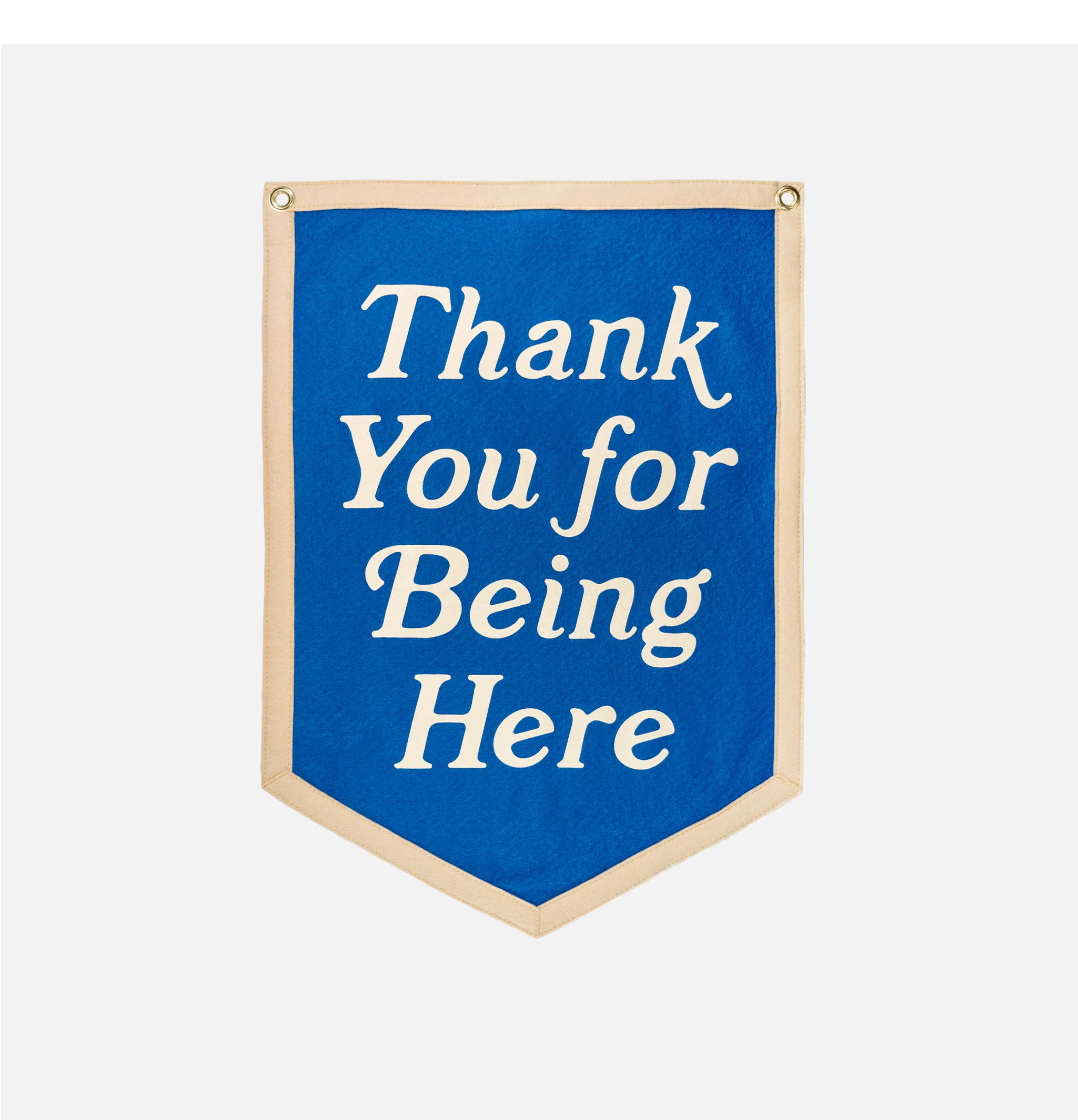 Oxford Pennant Drapeau Thank You Camp Bleu