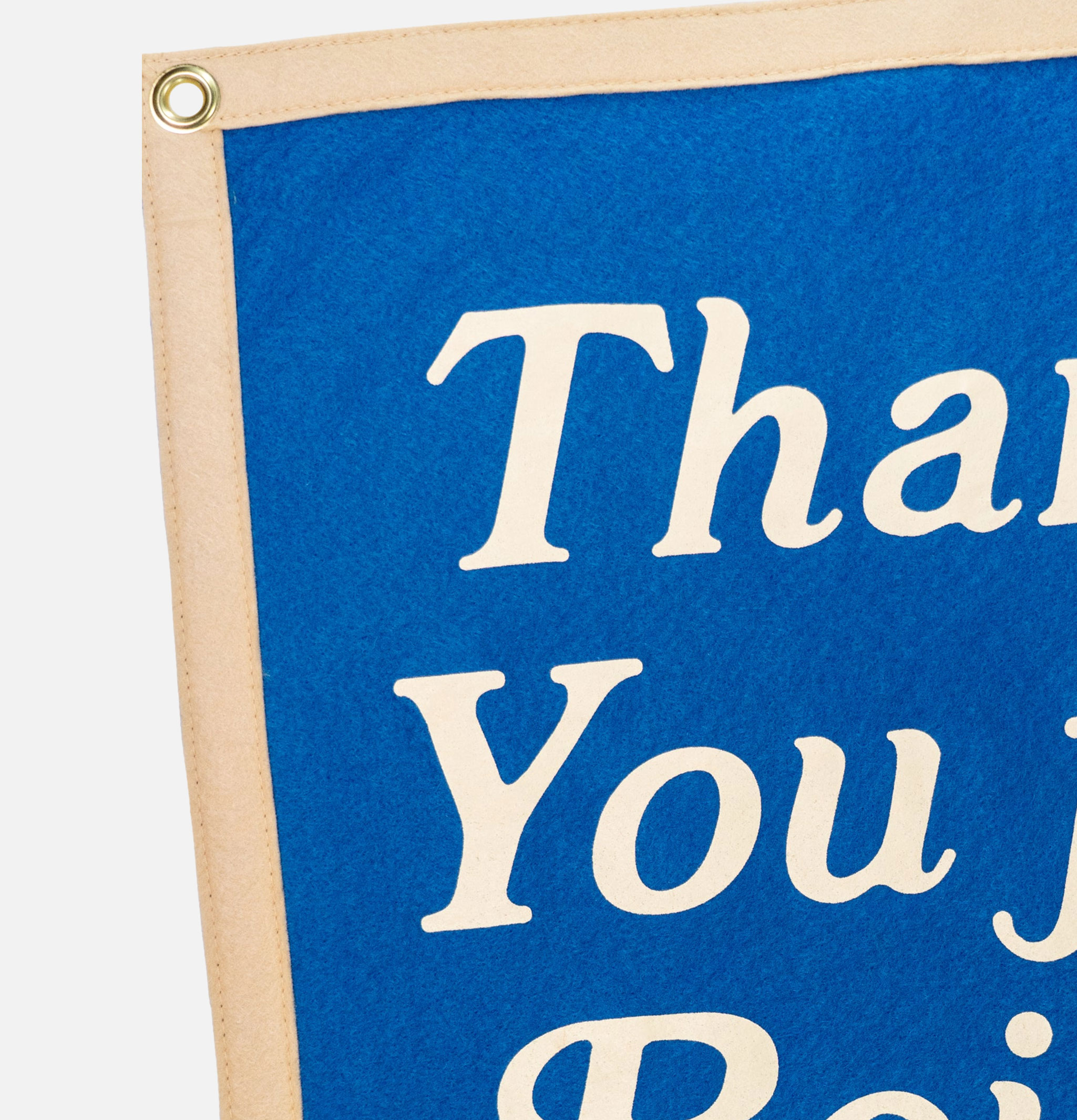 Oxford Pennant Drapeau Thank You Camp Bleu