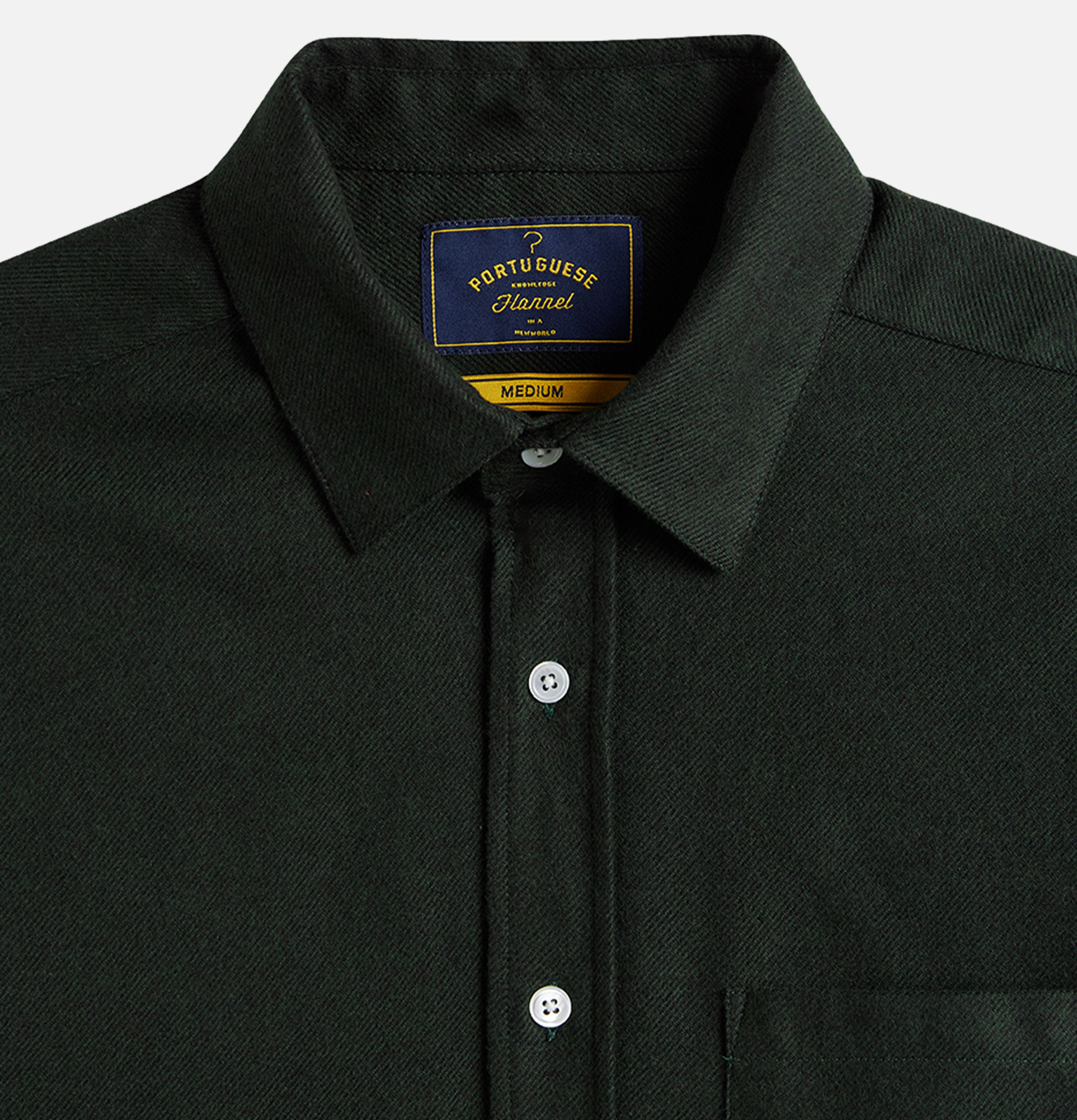 Portuguese Flannel Chemise Teca 2.0 Forest Green